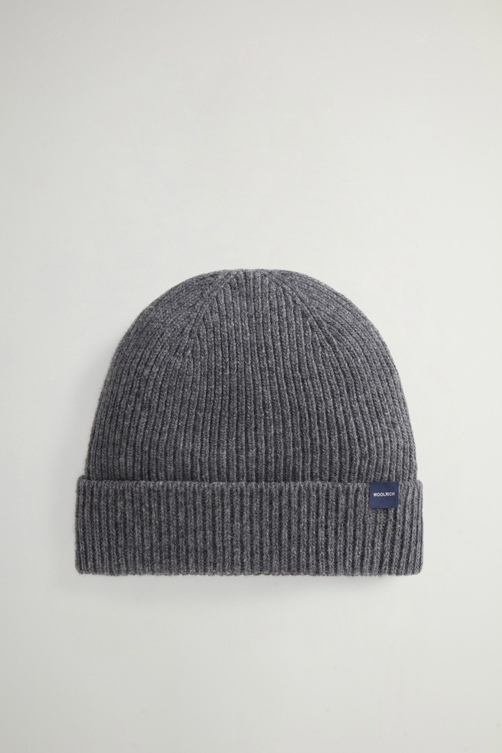 CASHMERE BLEND BEANIE Gray photo 2 | Woolrich
