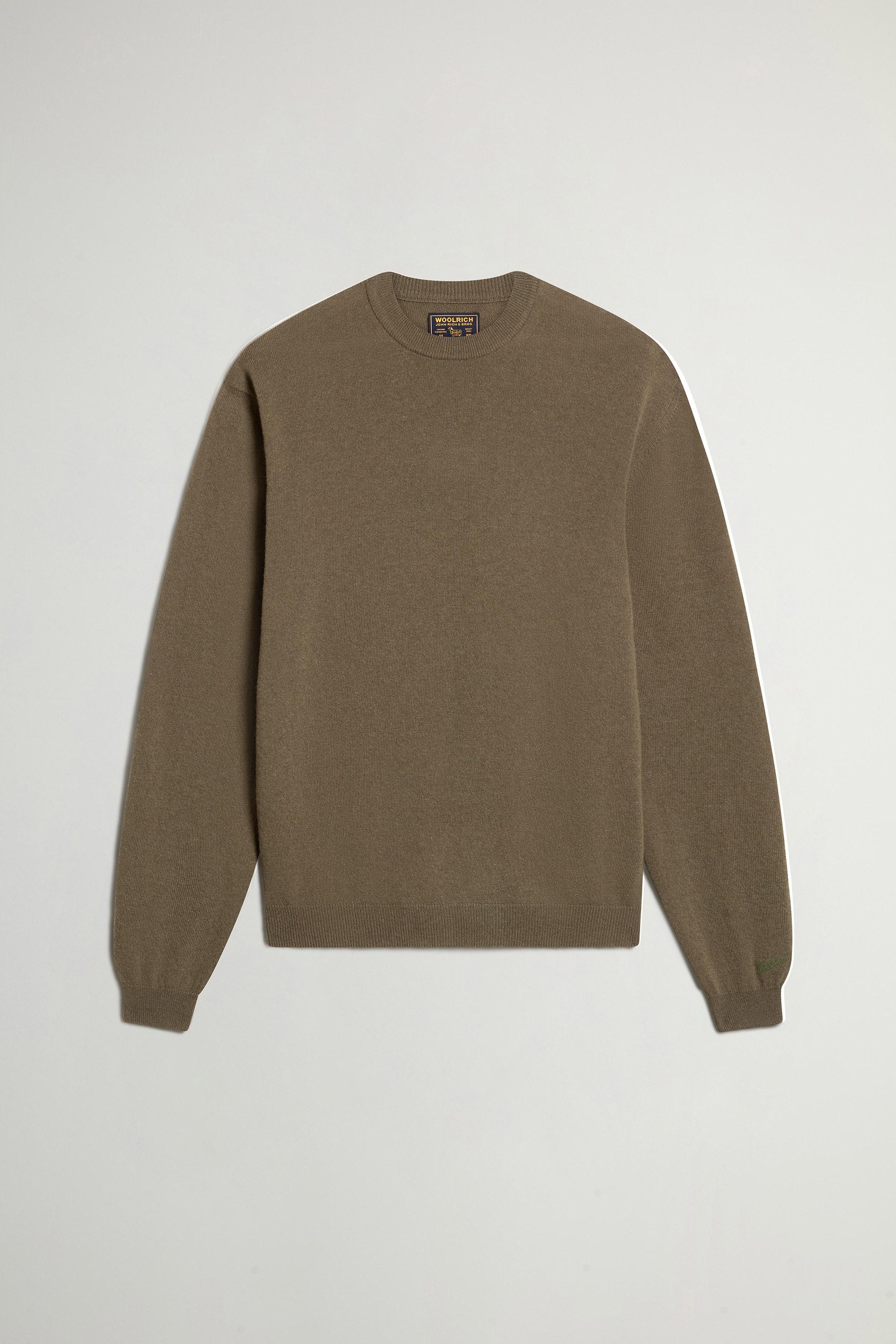 Crewneck Sweater in Pure Virgin Wool Green photo 1 | Woolrich
