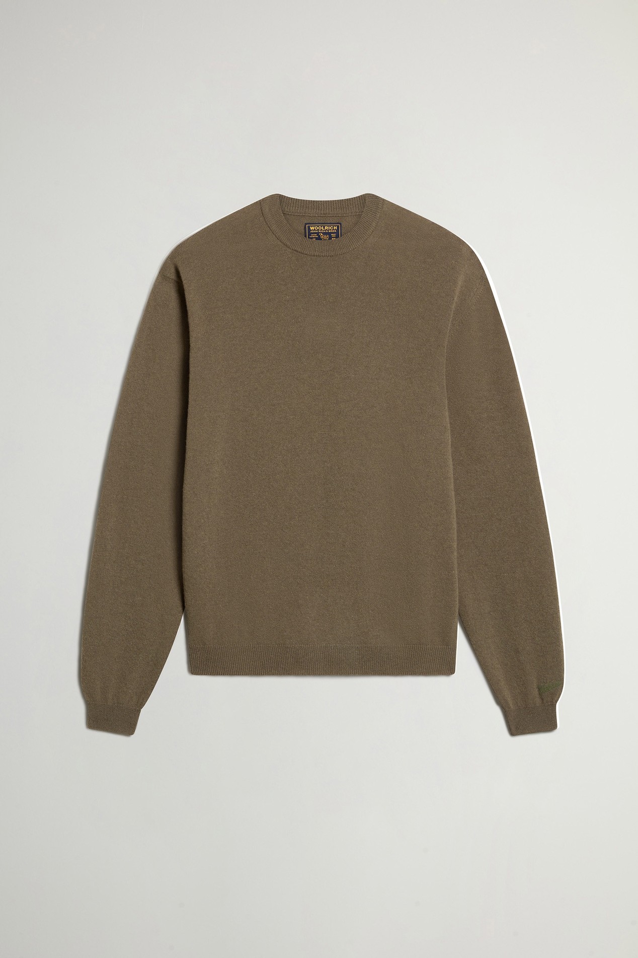 Crewneck Sweater in Pure Virgin Wool Green photo 1 | Woolrich