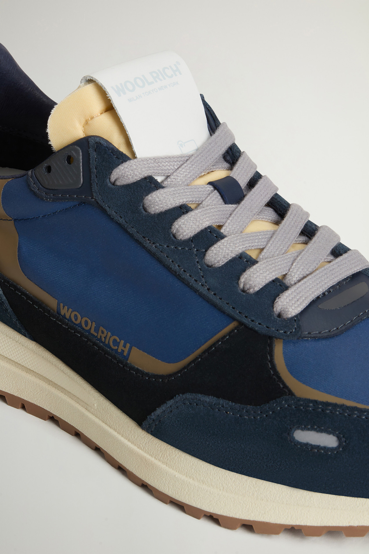 Retro Sneakers in Nylon with Leather Details Blue photo 5 | Woolrich