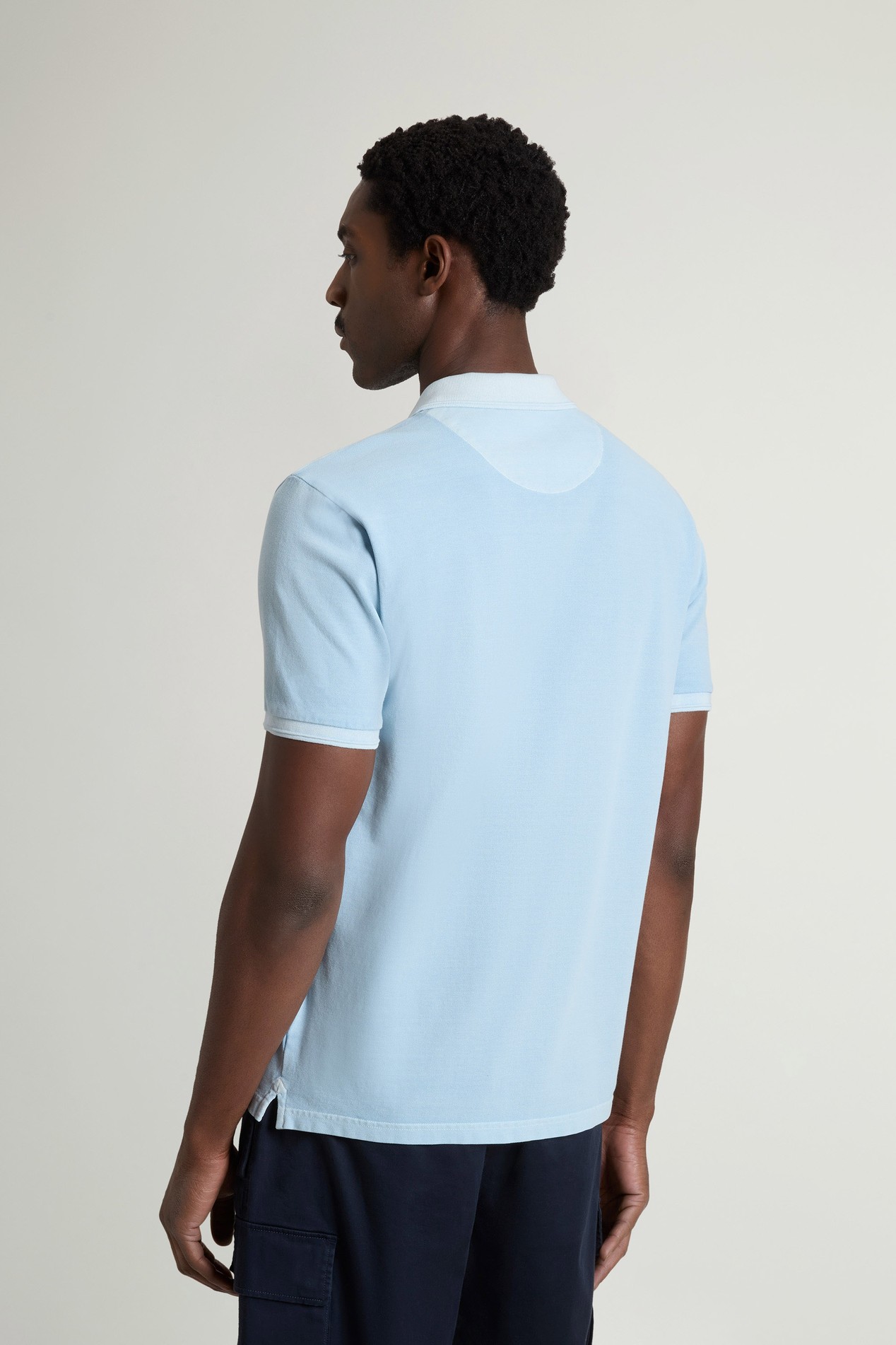 Mackinack Polo teint en pièce en sergé de coton stretch Bleu photo 3 | Woolrich