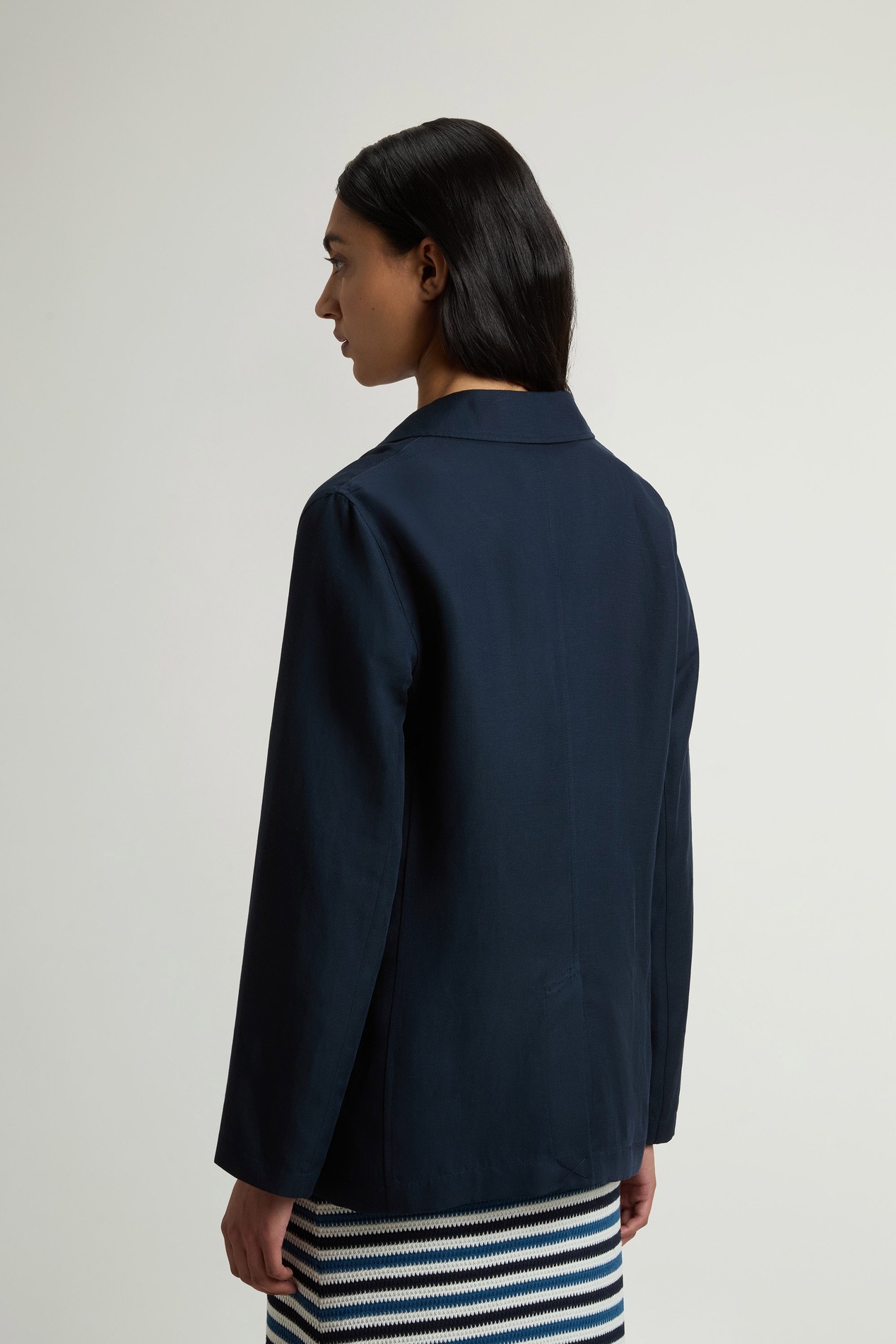 Blazer in Linen Blend Blue photo 3 | Woolrich