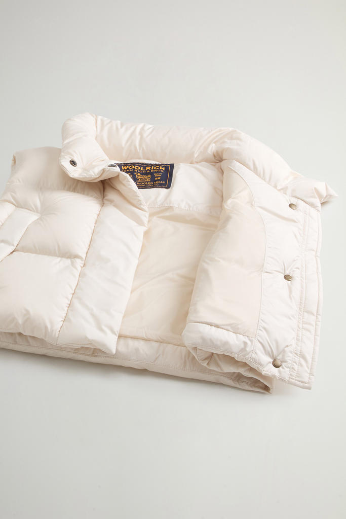 Quilted Vest in Microfiber with Stand-Up Collar White photo 4 | Woolrich