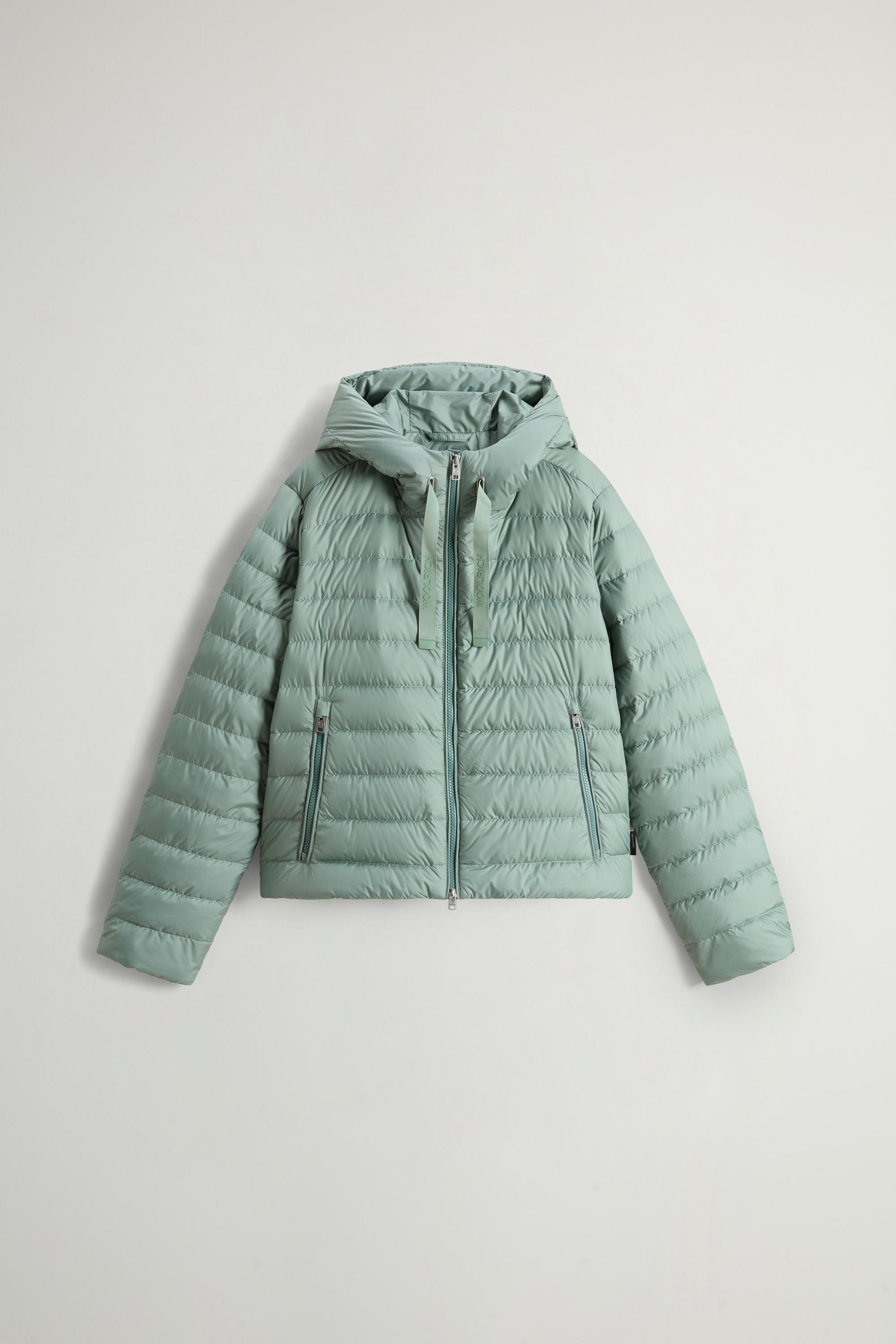 Padded Microfiber Jacket with Hood Green photo 5 | Woolrich