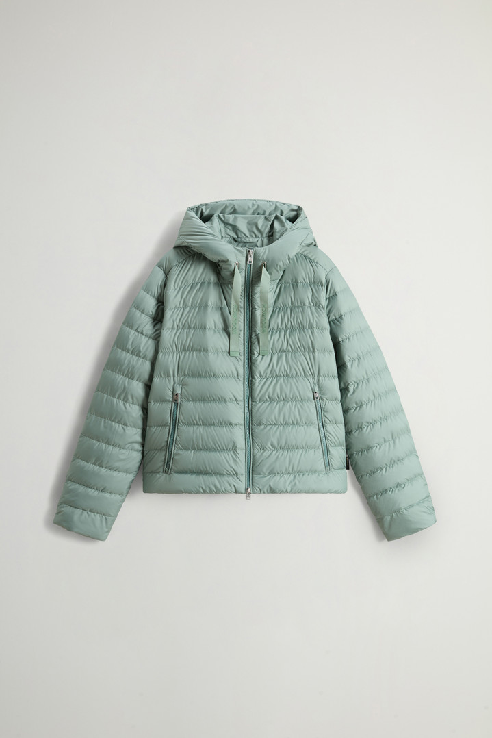 Padded Microfiber Jacket with Hood Green photo 5 | Woolrich