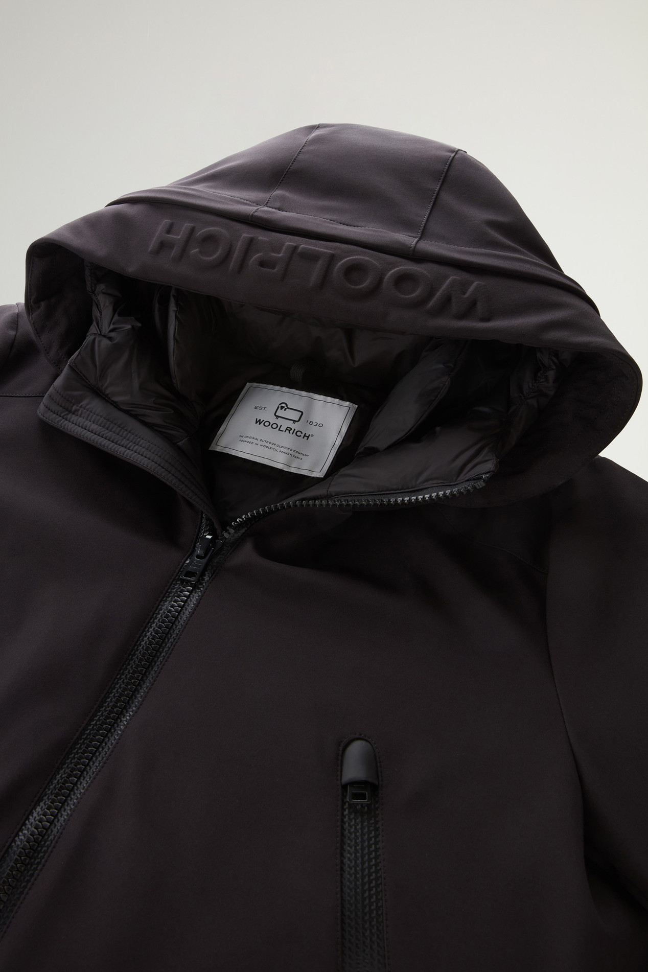 Parka in Tech Softshell Black photo 2 | Woolrich