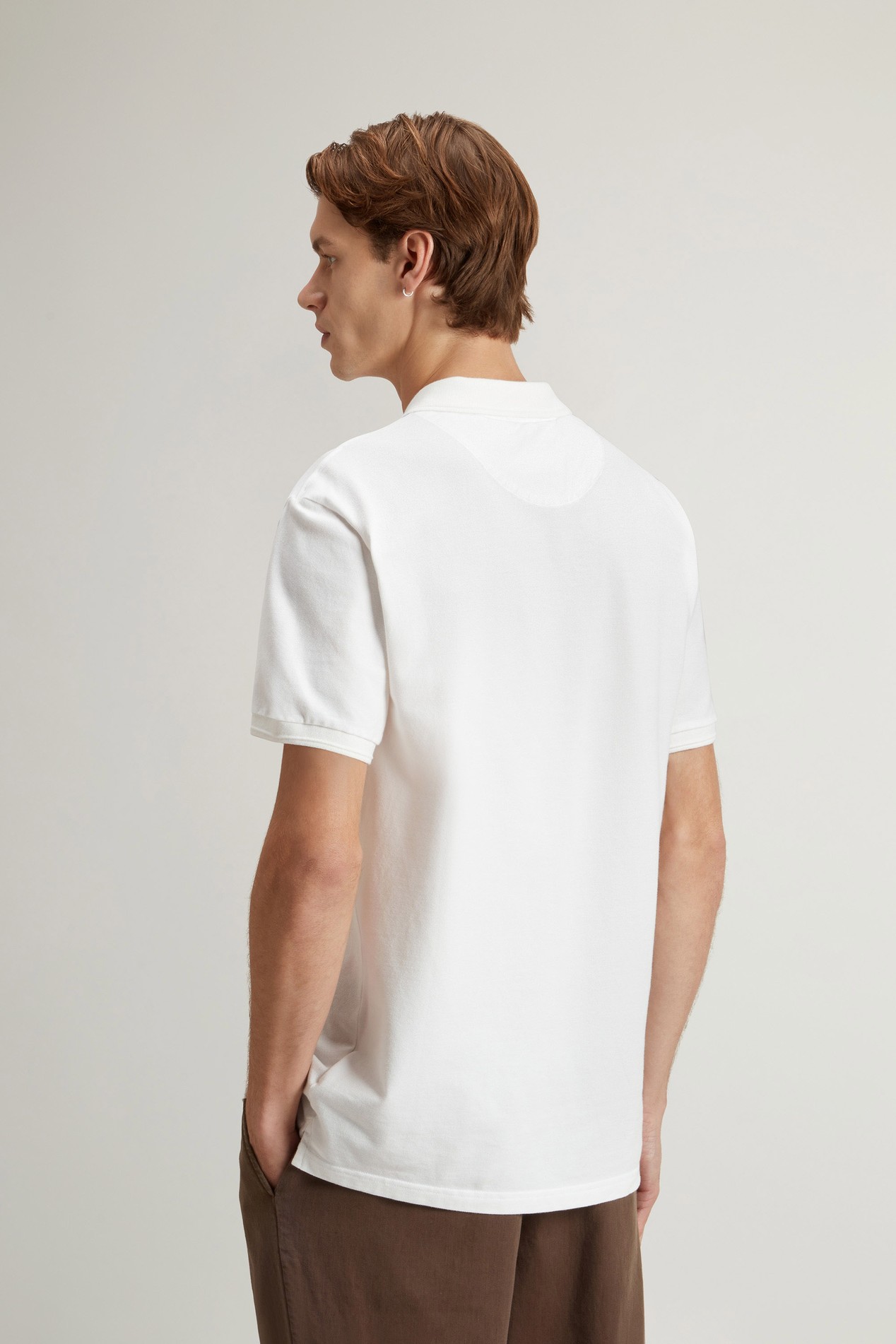 Mackinack Polo teint en pièce en sergé de coton stretch Blanc photo 3 | Woolrich
