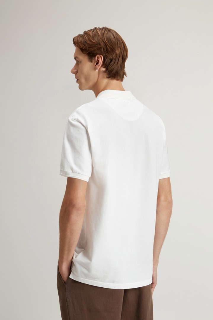 Mackinack Polo teint en pièce en sergé de coton stretch Blanc photo 3 | Woolrich