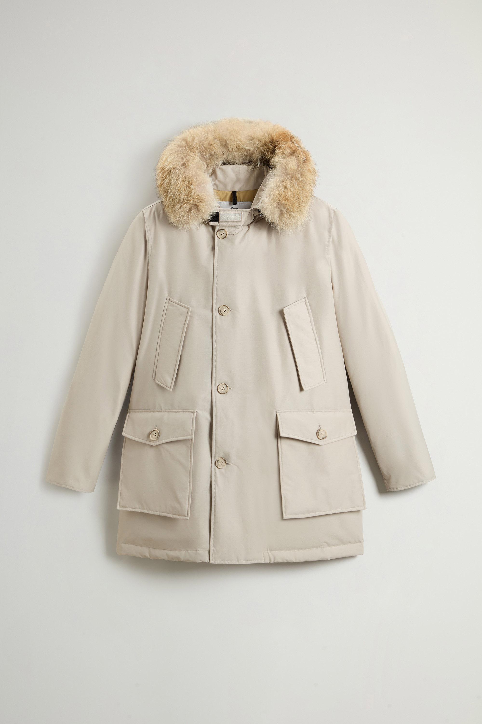 Arctic Parka in Ramar Cloth with Detachable Fur Trim Beige photo 5 | Woolrich