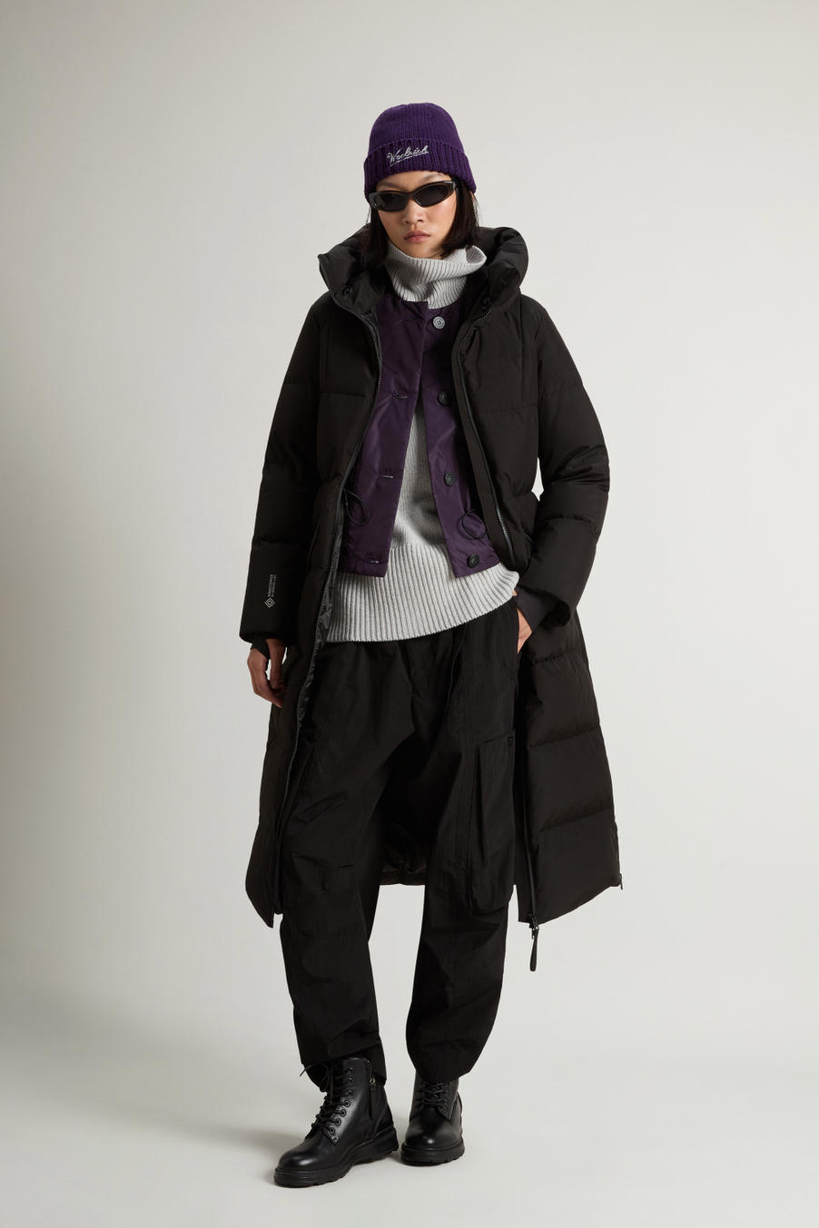 Long down Jacket in WINDSTOPPER GORE-TEX Black photo 1 | Woolrich