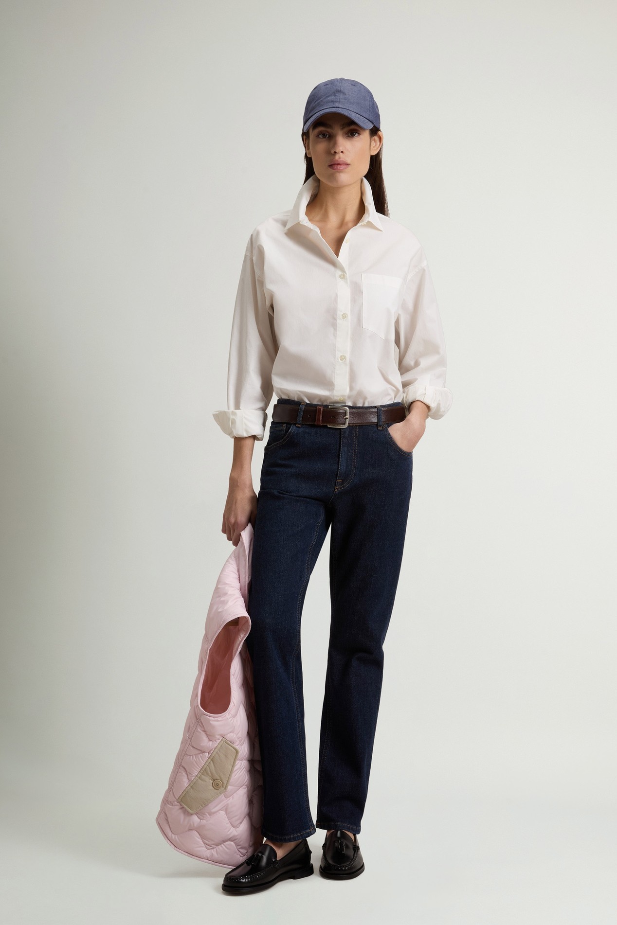 COTTON POPLIN BOYFRIEND SHIRT White photo 2 | Woolrich