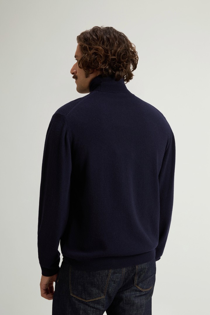 Turtleneck Sweater in Pure Virgin Wool Blue photo 3 | Woolrich