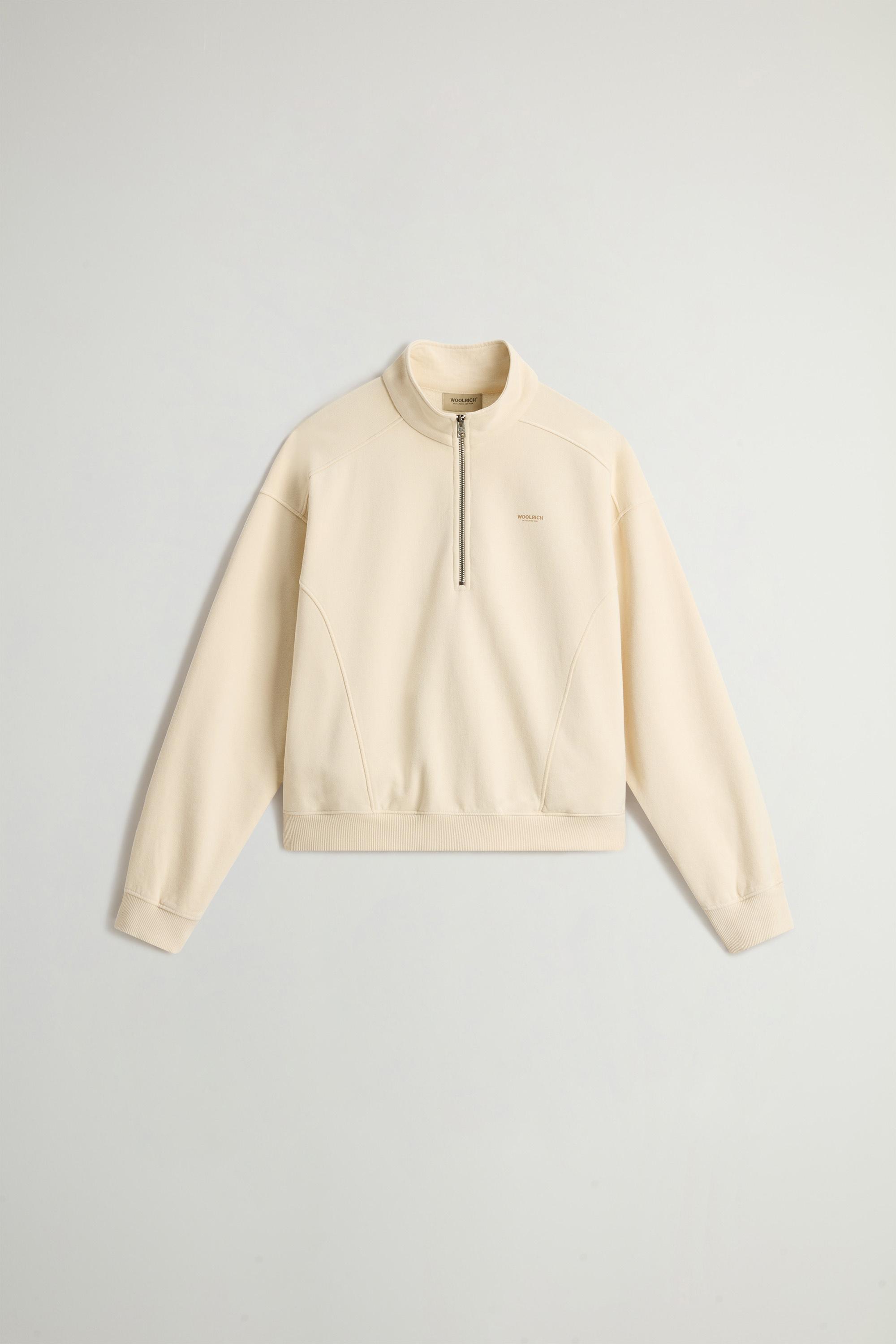 High Neck Sweatshirt in Pure Cotton White photo 5 | Woolrich