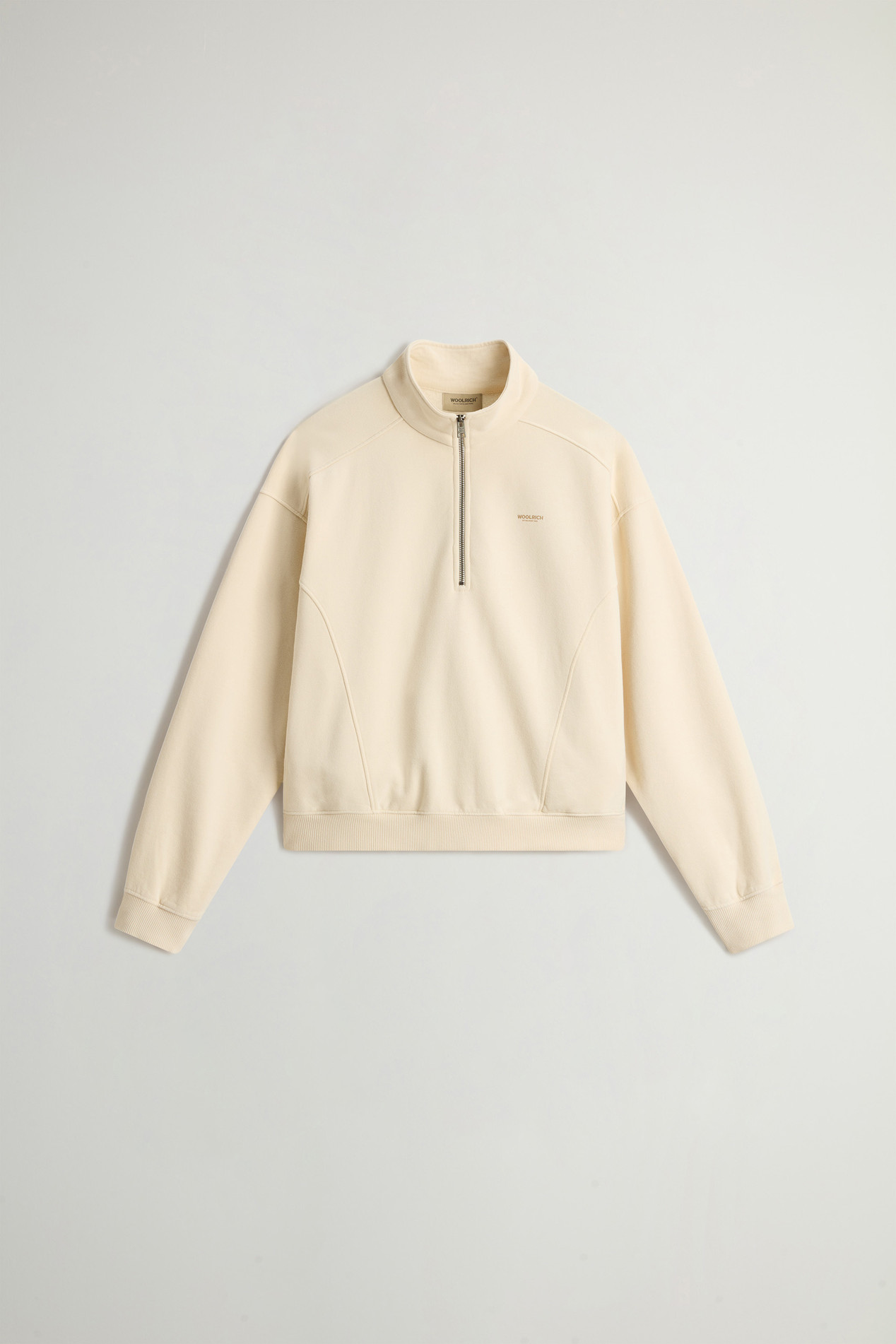 High Neck Sweatshirt in Pure Cotton White photo 5 | Woolrich