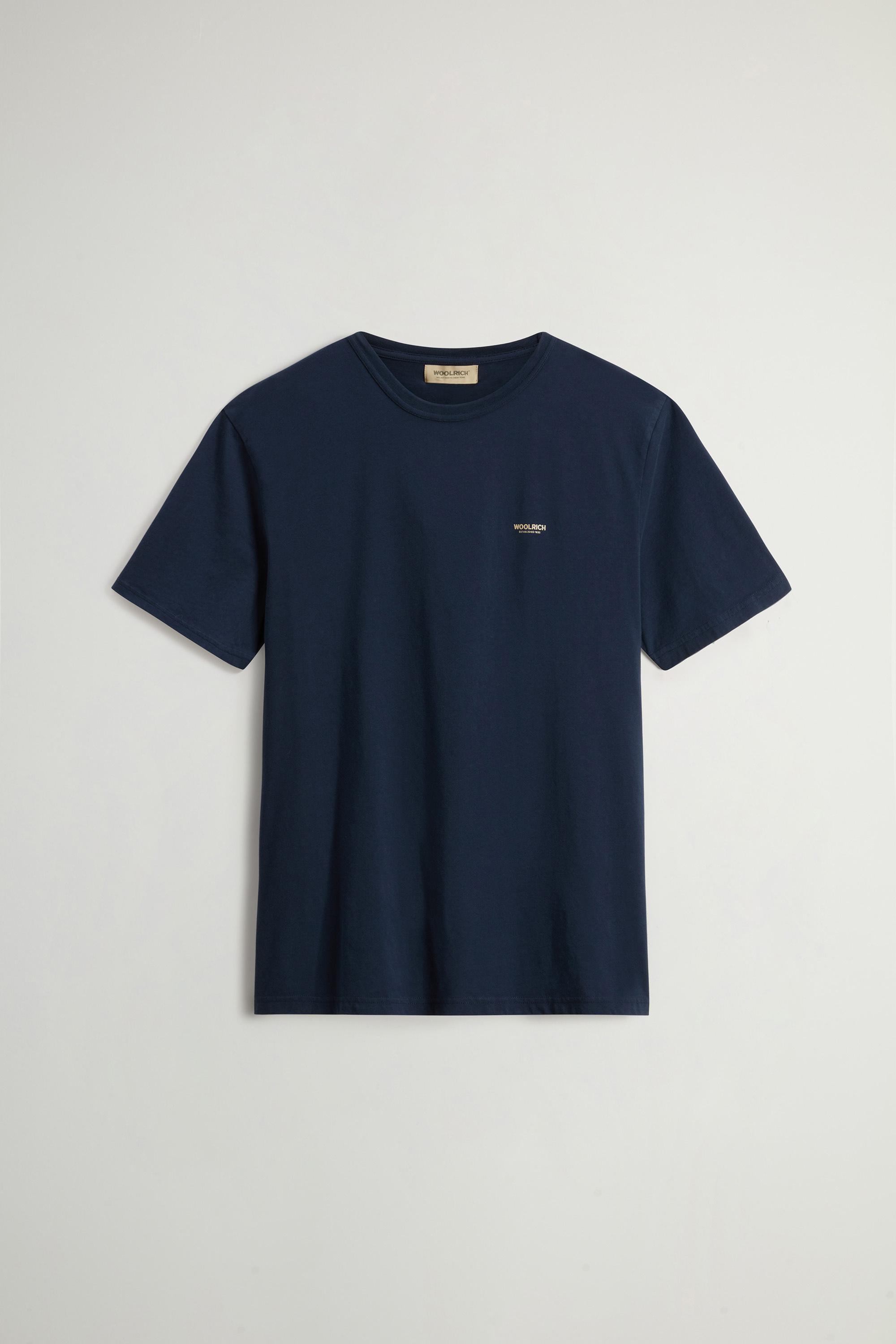 T-shirt in Pure Cotton Blue photo 5 | Woolrich
