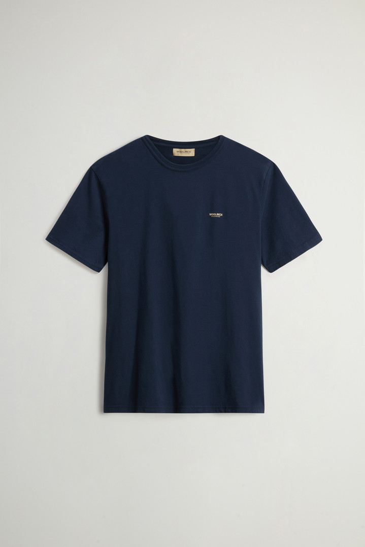 T-shirt in Pure Cotton Blue photo 5 | Woolrich