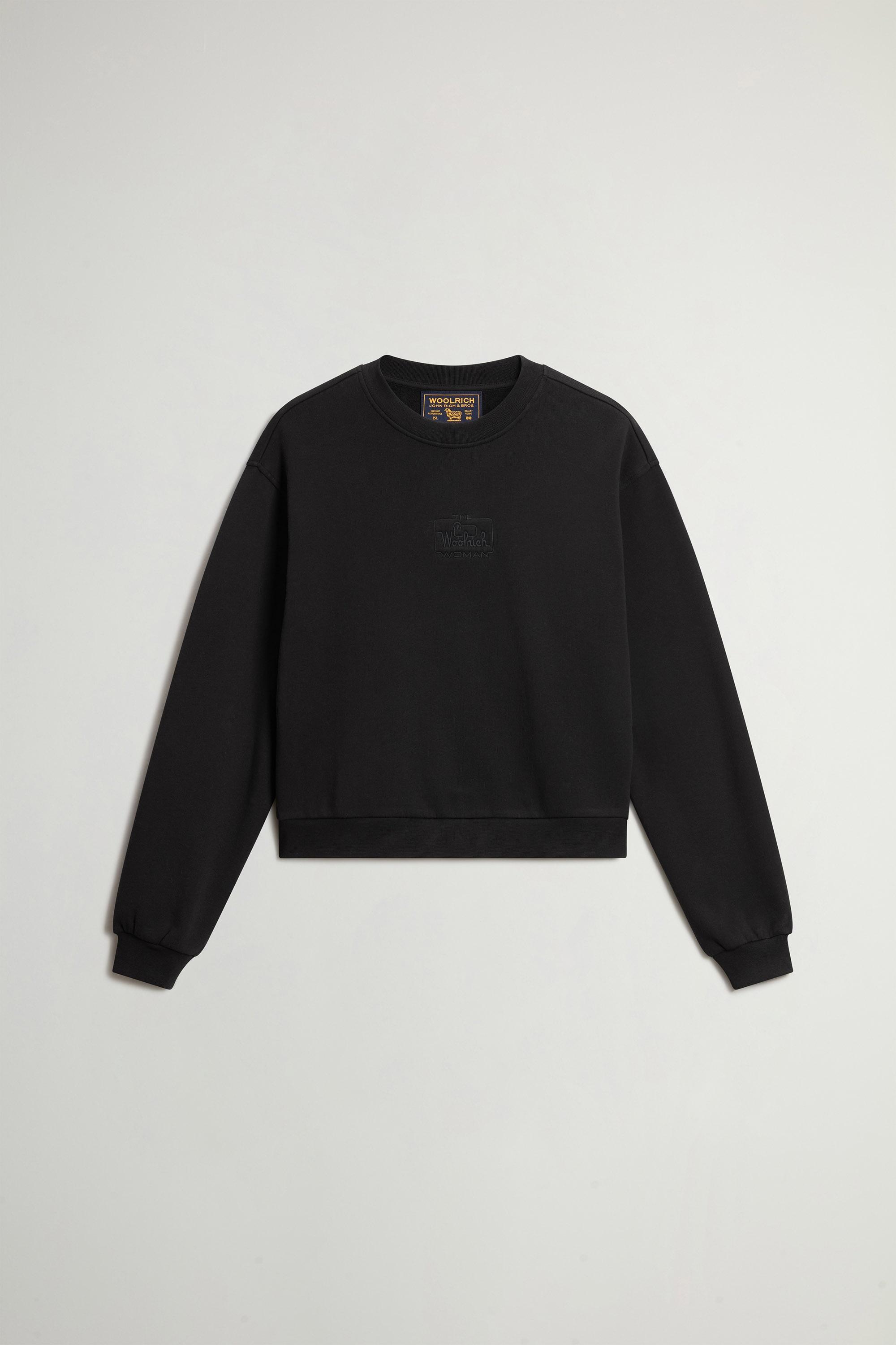 Crewneck Sweatshirt in Pure Cotton Black photo 5 | Woolrich