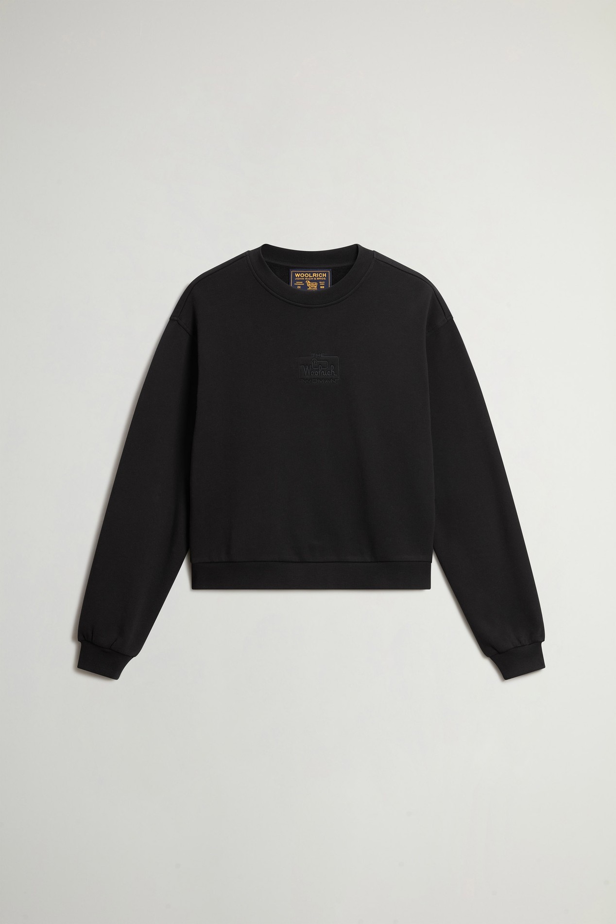 Crewneck Sweatshirt in Pure Cotton Black photo 5 | Woolrich