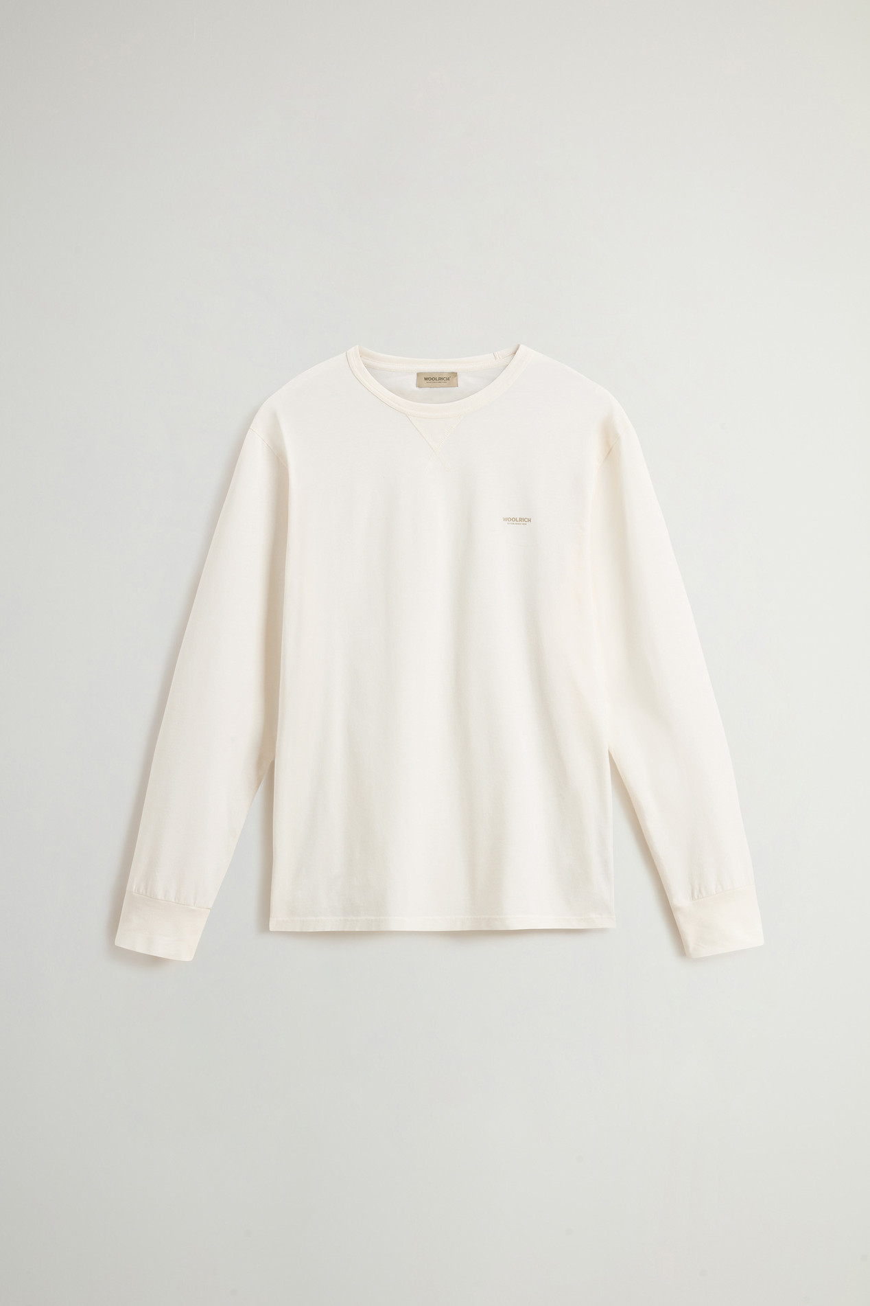 Long-Sleeve T-shirt in Pure Cotton White photo 5 | Woolrich