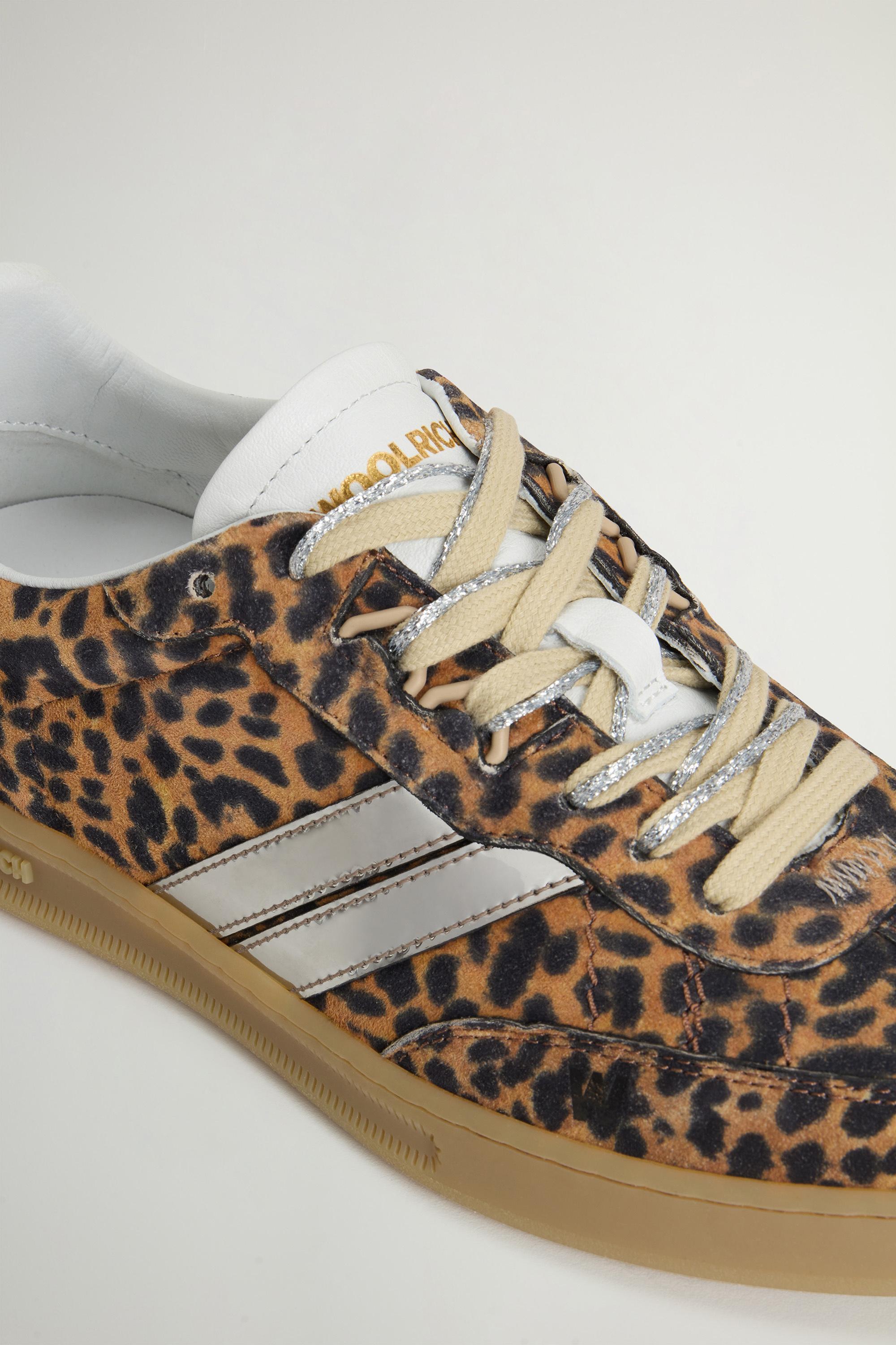 Doubleu Tennis Sneakers in Leopard-Print Suede Multicolor photo 5 | Woolrich