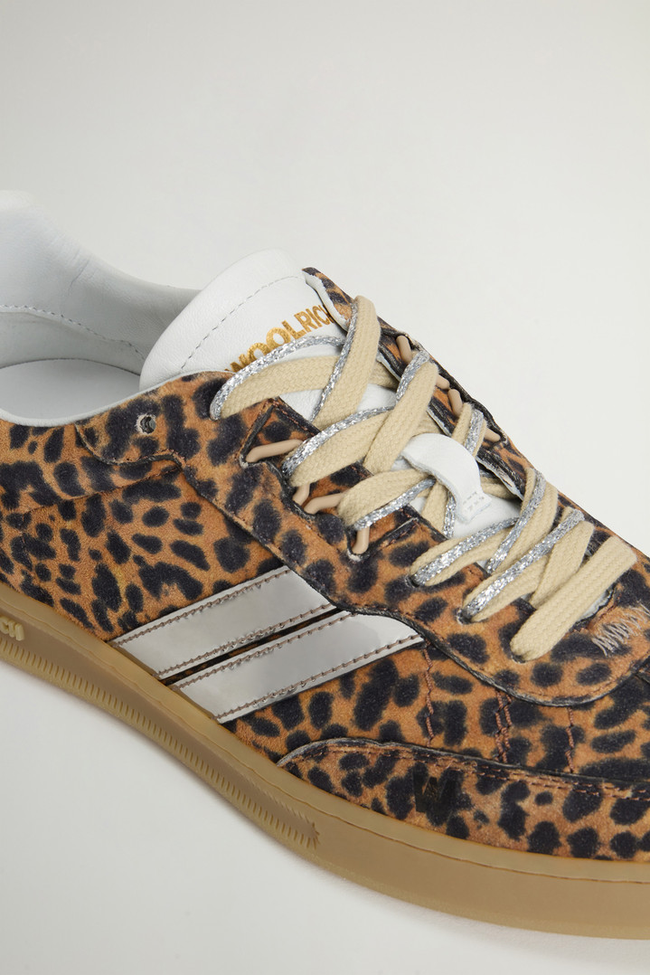 Doubleu Tennis Sneakers in Leopard-Print Suede Multicolor photo 5 | Woolrich