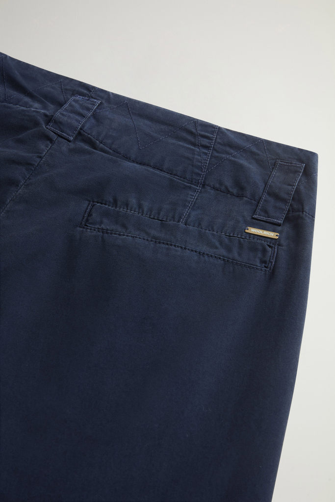 Garment-Dyed Carrot Pants in Pure Cotton Poplin Blue photo 5 | Woolrich