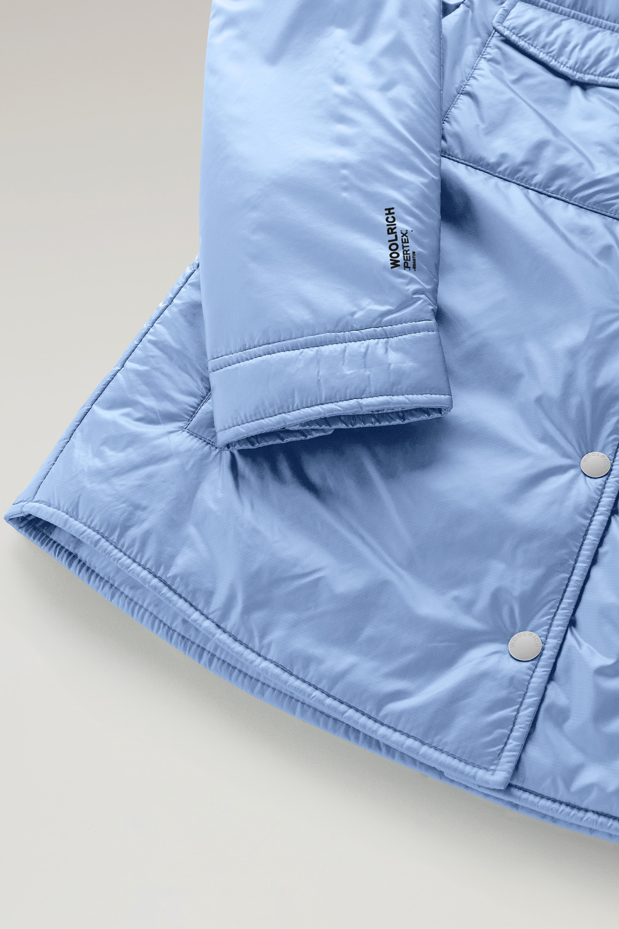 Padded Overshirt in Recycled Pertex Quantum Blue photo 3 | Woolrich