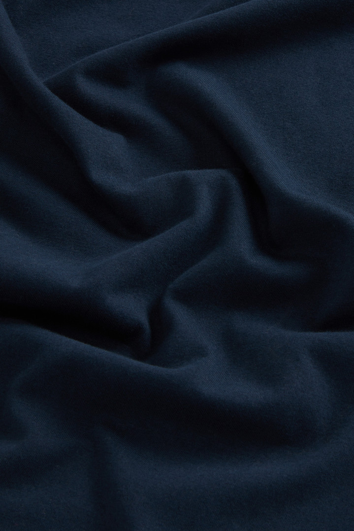 Long-Sleeve T-shirt in Pure Cotton Blue photo 6 | Woolrich
