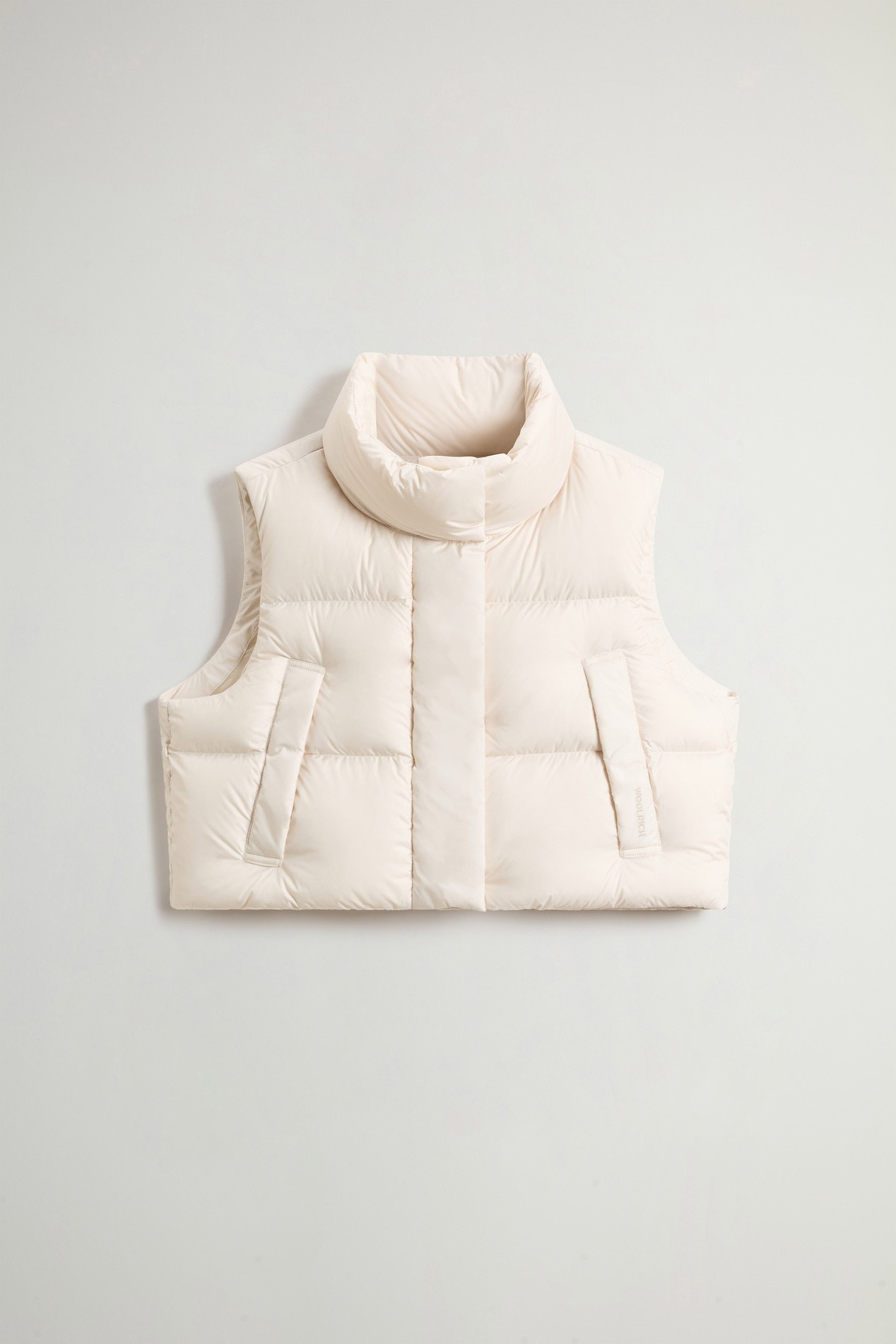 Quilted Vest in Microfiber with Stand-Up Collar White photo 1 | Woolrich