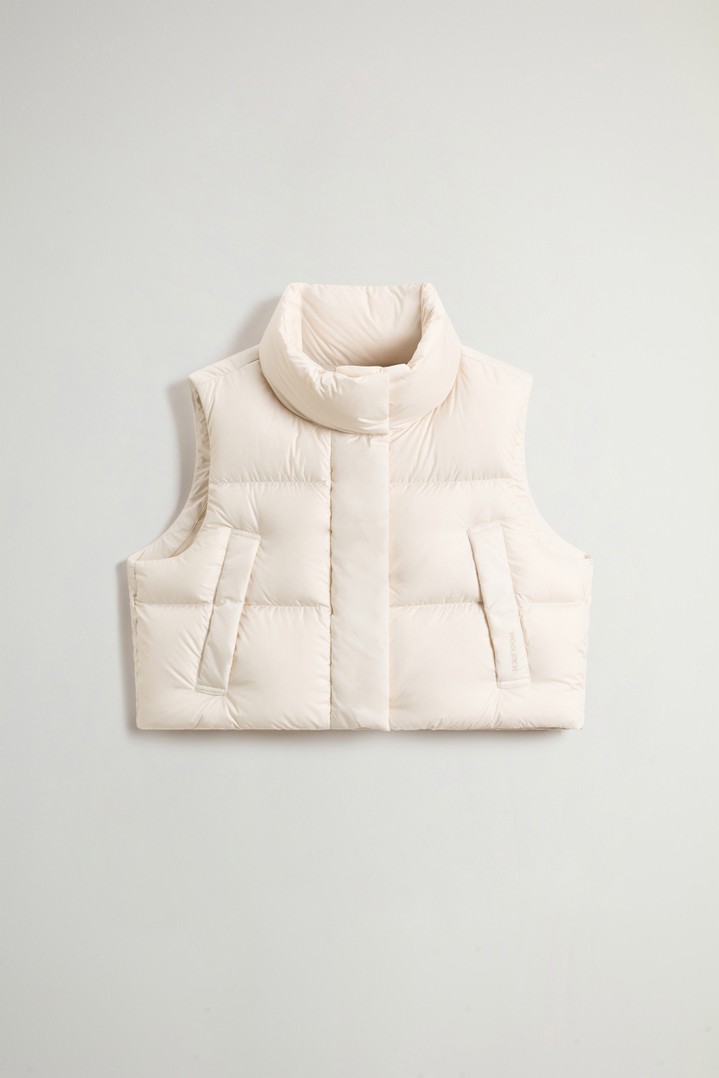 Quilted Vest in Microfiber with Stand-Up Collar White photo 1 | Woolrich