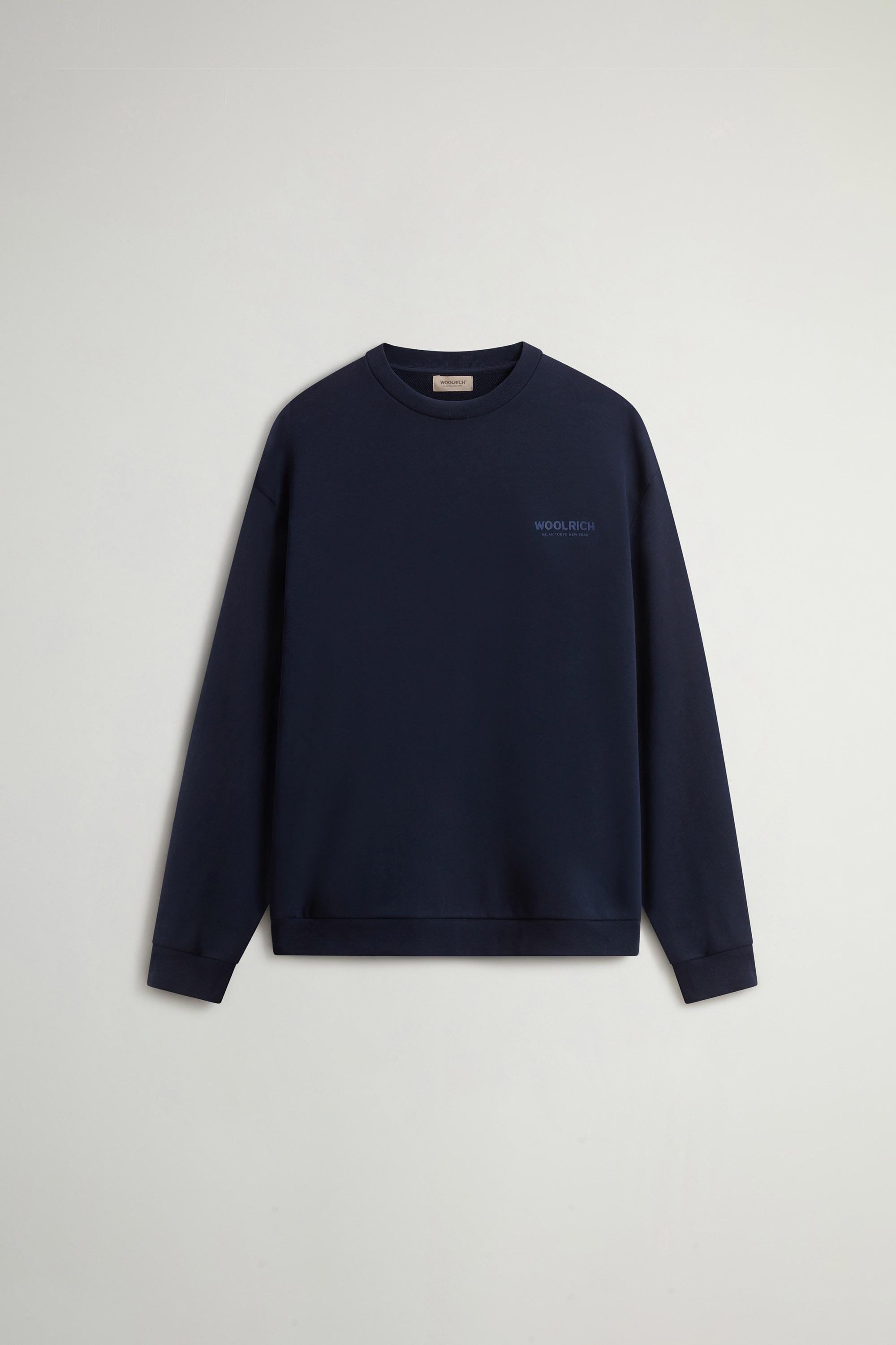 MACRO LOGO CREWNECK Blue photo 5 | Woolrich
