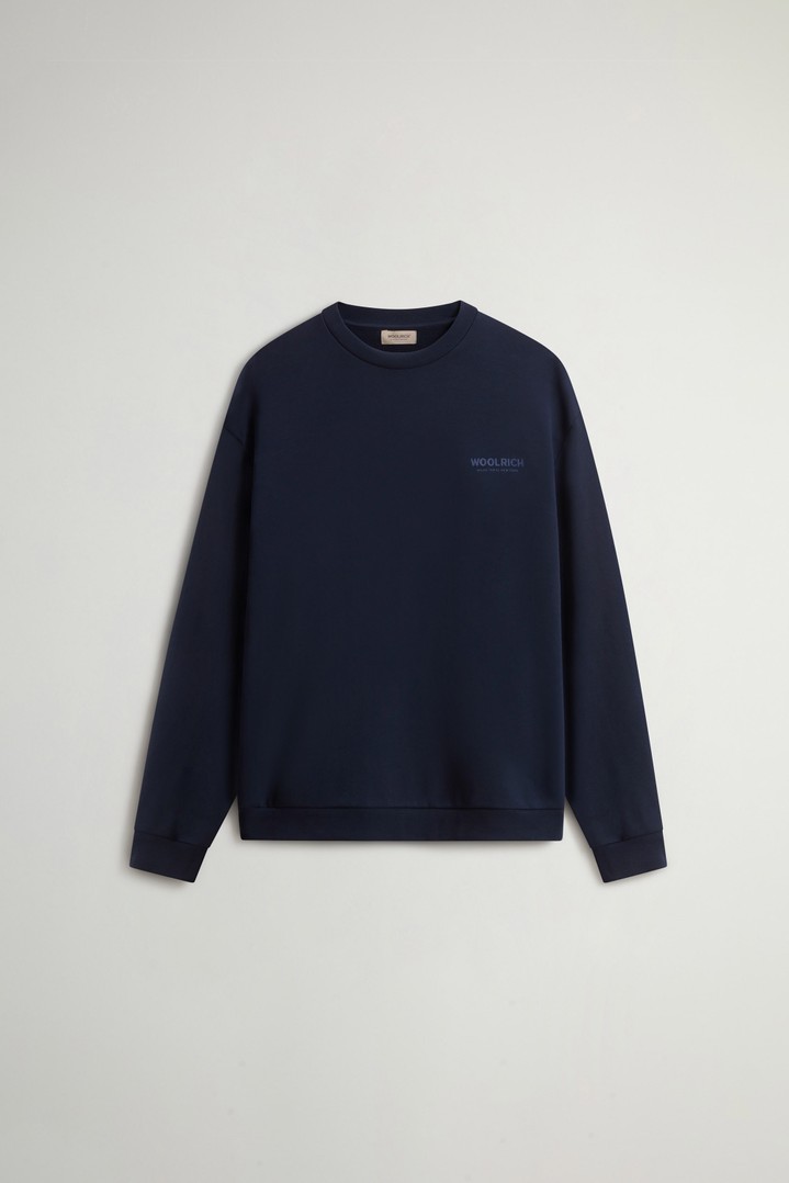 MACRO LOGO CREWNECK Blue photo 5 | Woolrich