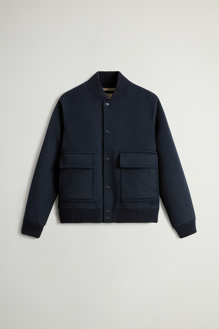 TWILL WOOL MILES BOMBER Blue photo 5 | Woolrich