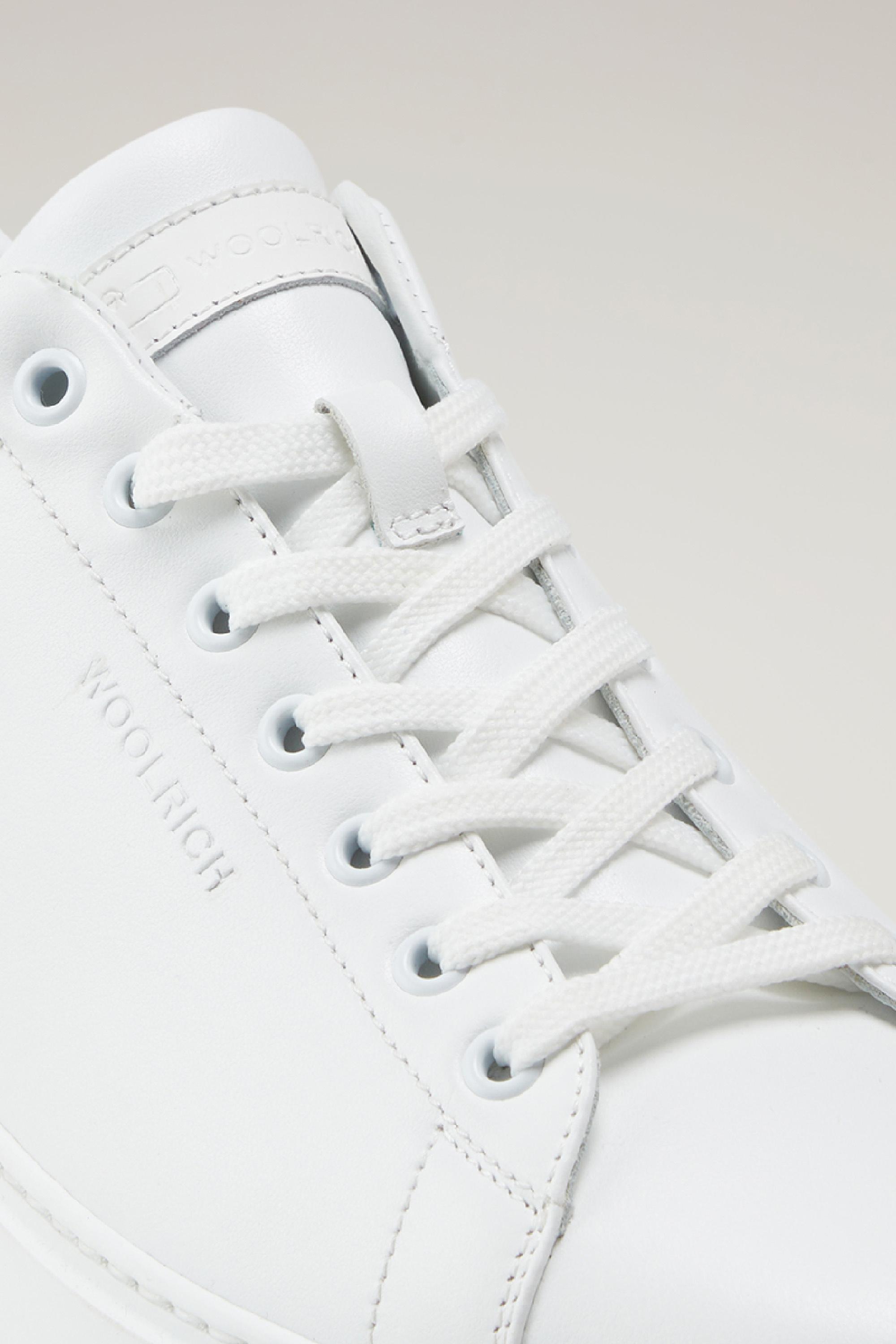 Leather Classic Court Sneakers with Contrasting Details White photo 5 | Woolrich