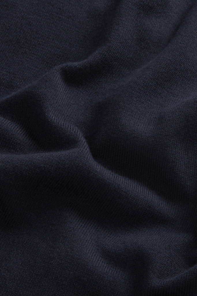 Pure Cotton Cardigan with Stand-Up Collar Blue photo 4 | Woolrich