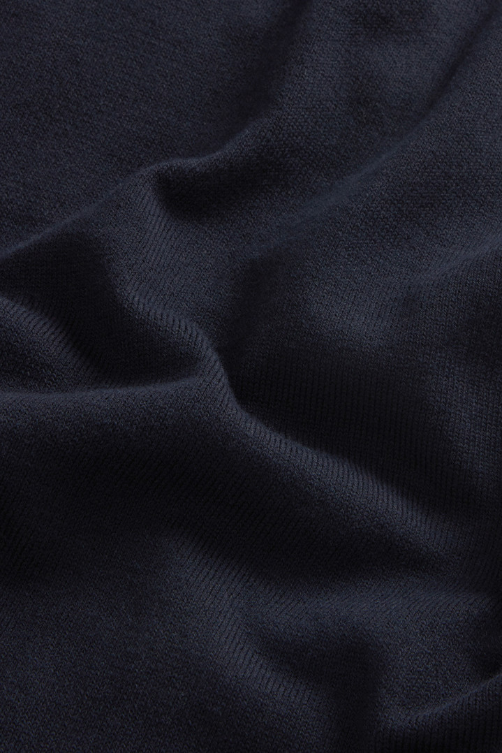 Pure Cotton Cardigan with Stand-Up Collar Blue photo 4 | Woolrich