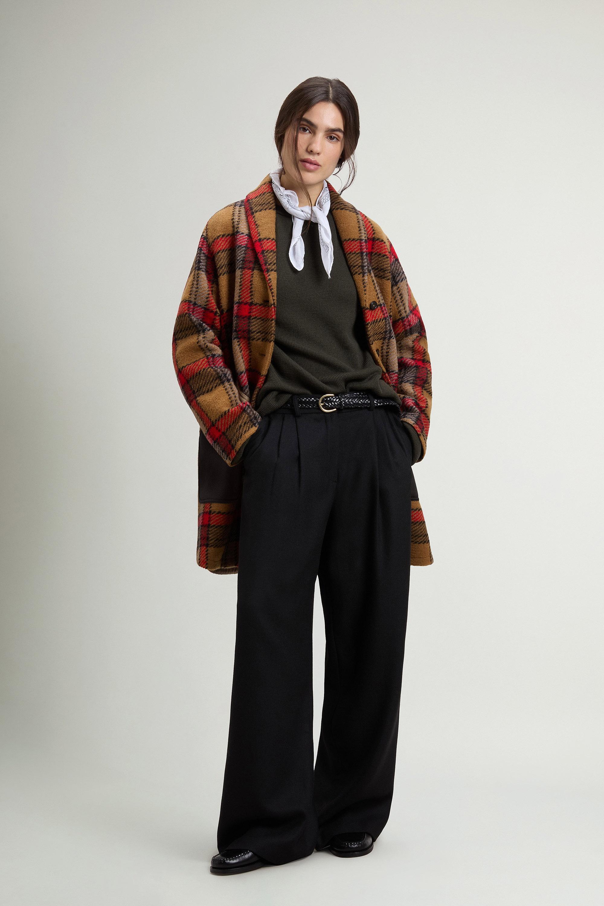 Checked Wool-Blend Gentry Coat Red photo 1 | Woolrich