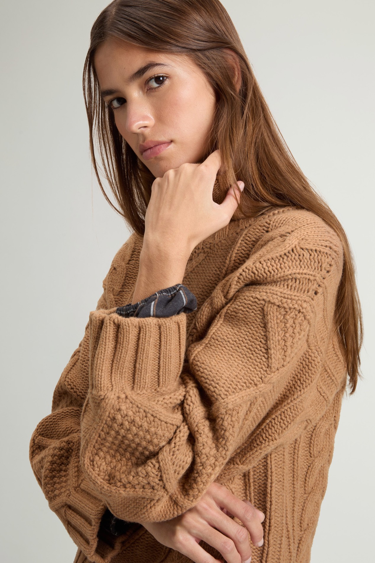3GG ARAN TURTLENECK Beige photo 4 | Woolrich