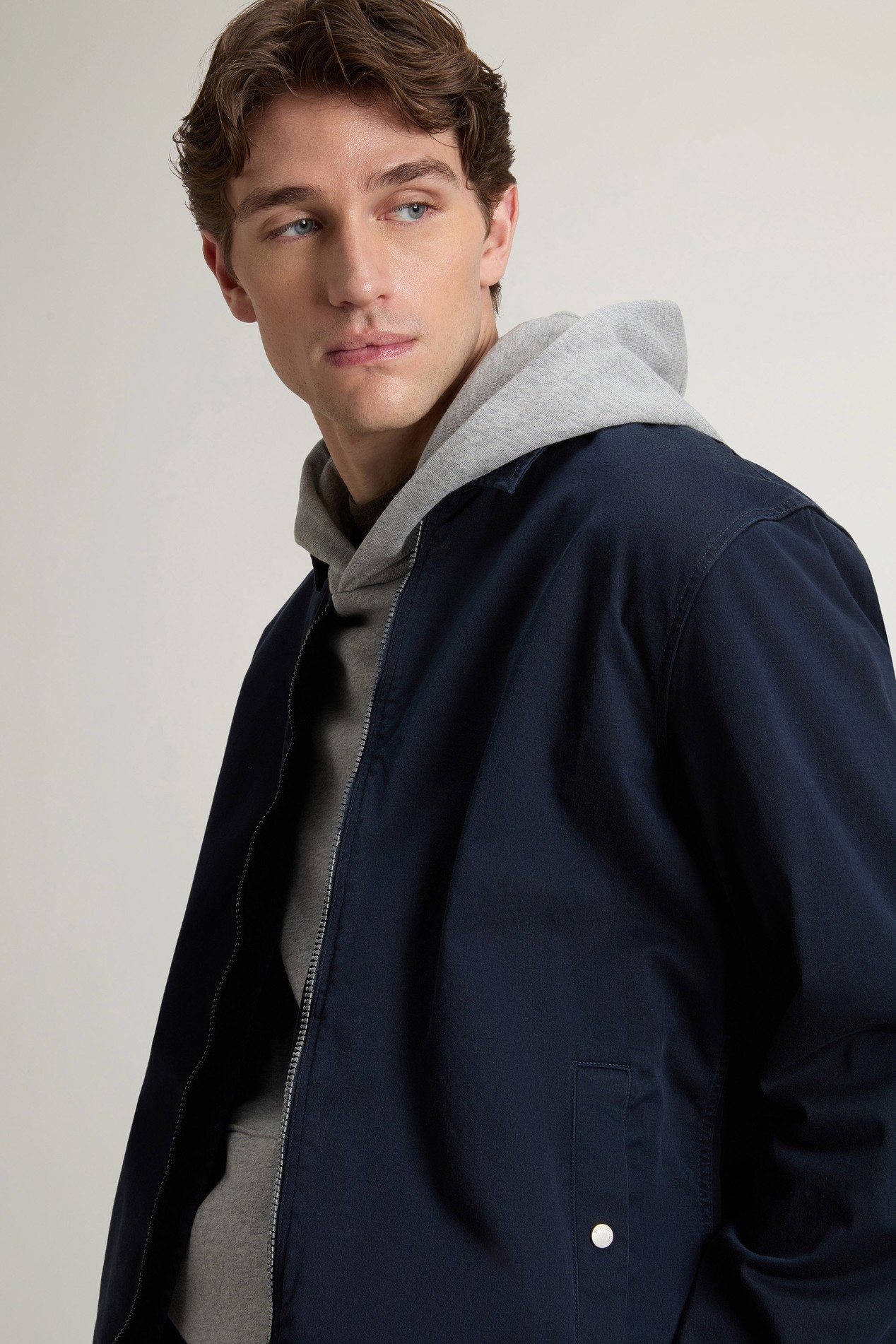 COTTON TWILL TIMBER OVERSHIRT GD Blue photo 4 | Woolrich