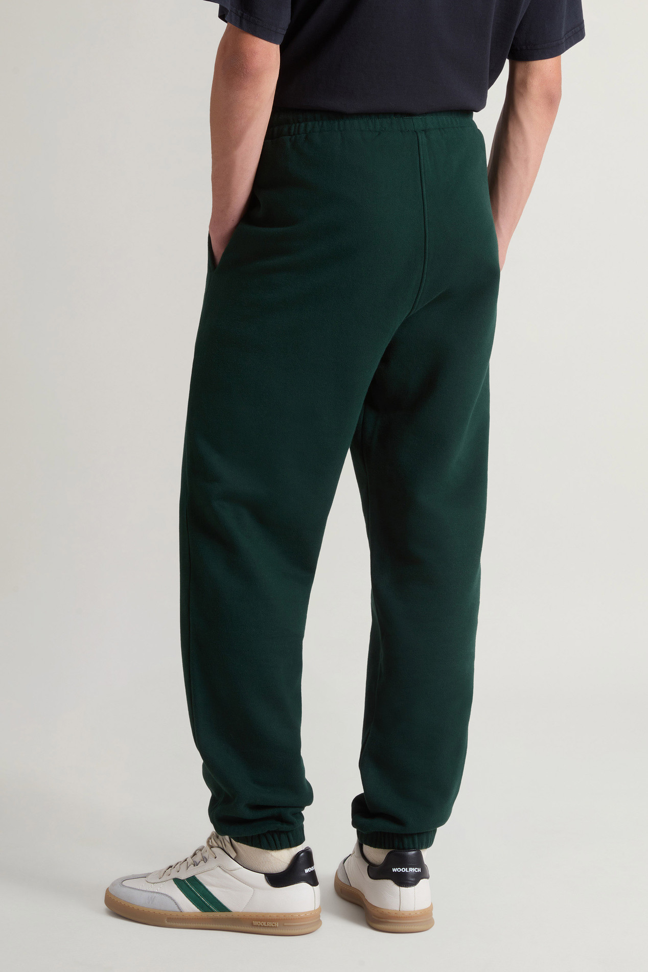 Teen Boys’ Pure Cotton Fleece Sports Pants Green photo 2 | Woolrich