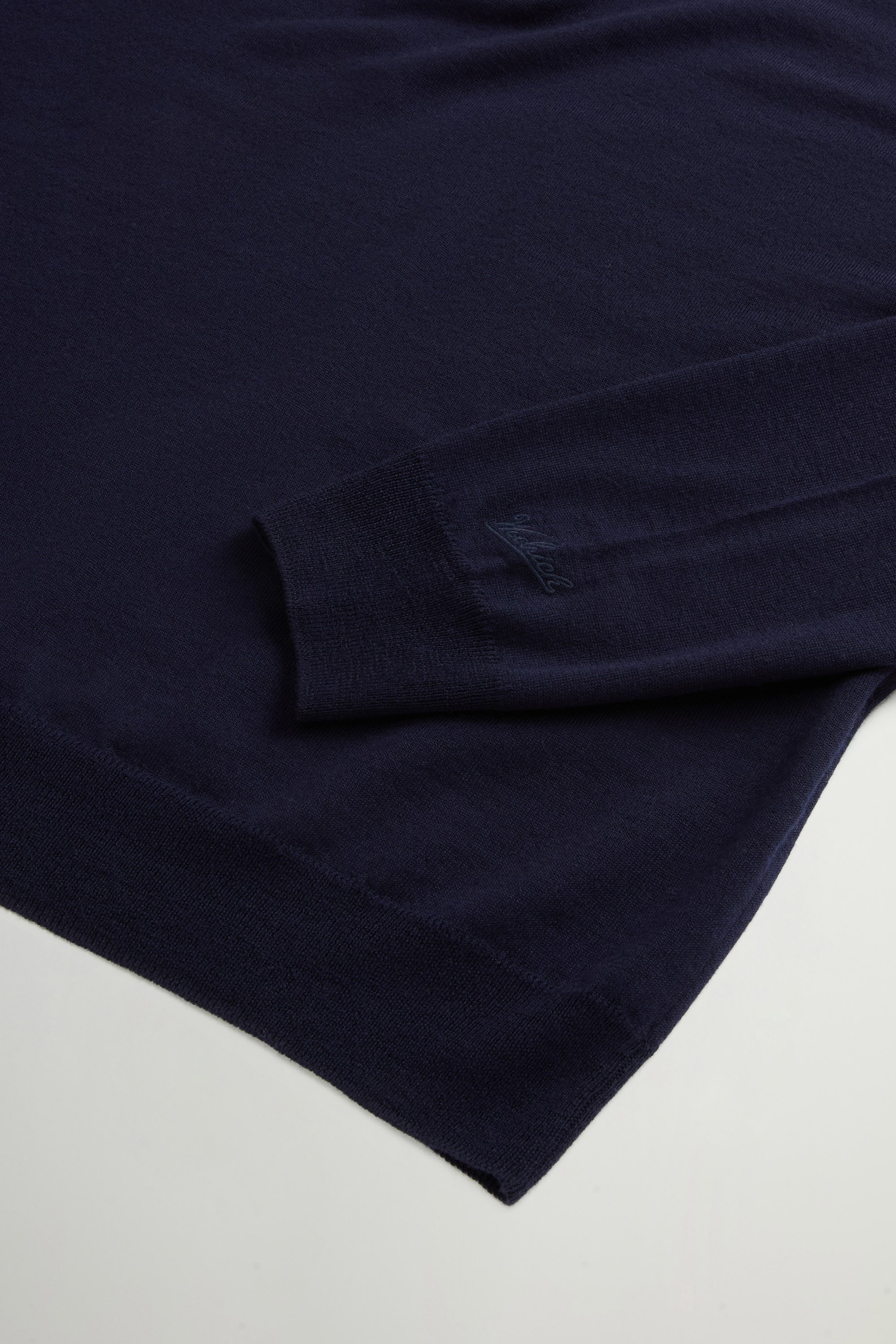 Polo in maglia di pura lana vergine Merino Blu photo 6 | Woolrich