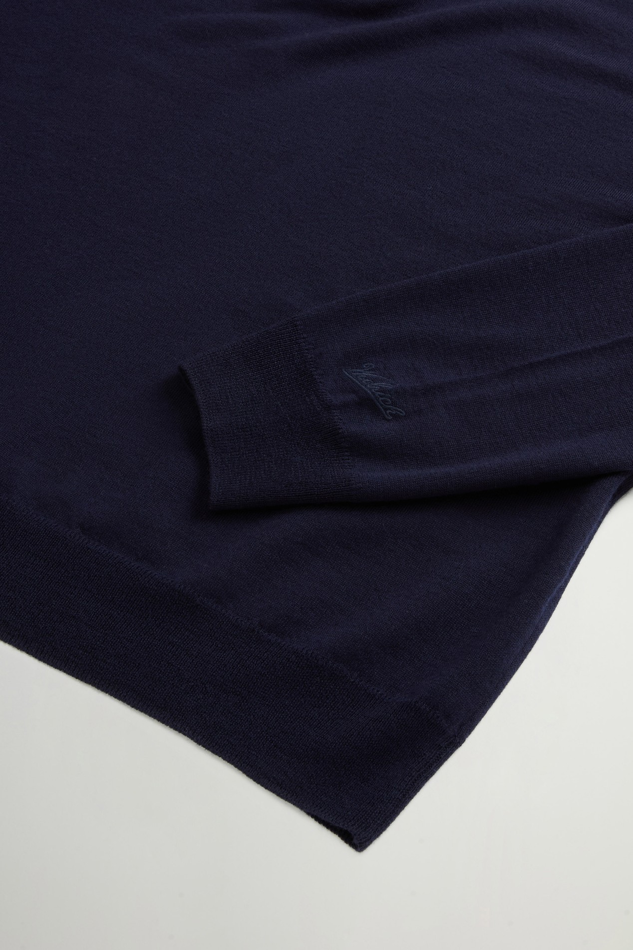 Polo in maglia di pura lana vergine Merino Blu photo 6 | Woolrich