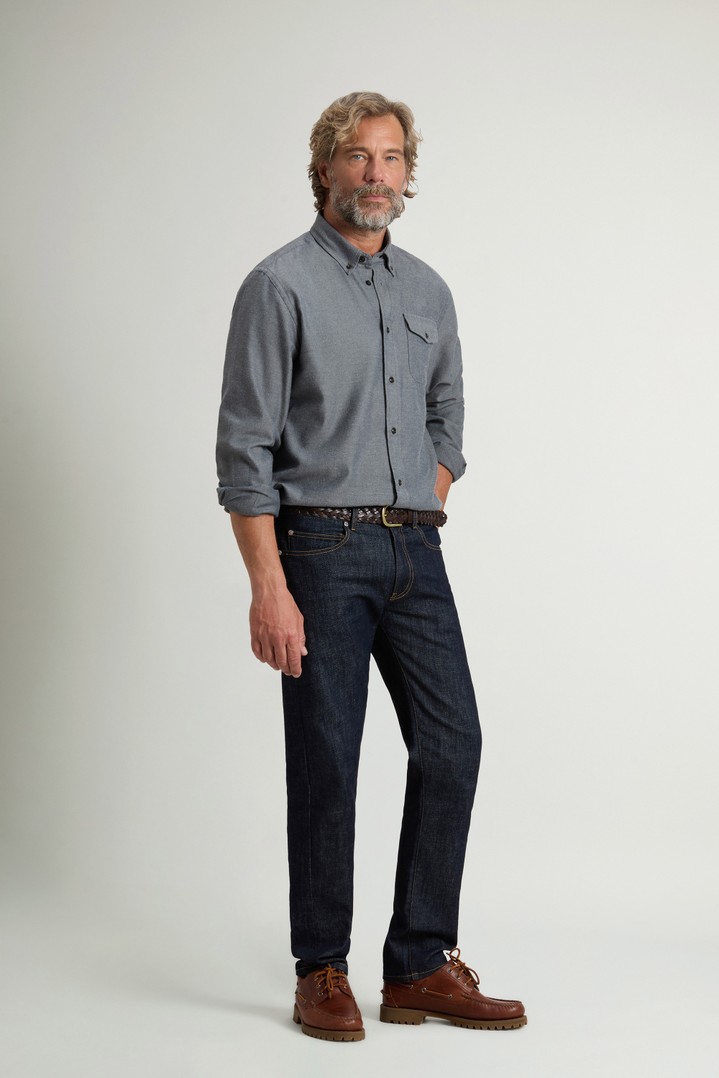 Shirt in Cotton-Blend Twill Blue photo 2 | Woolrich