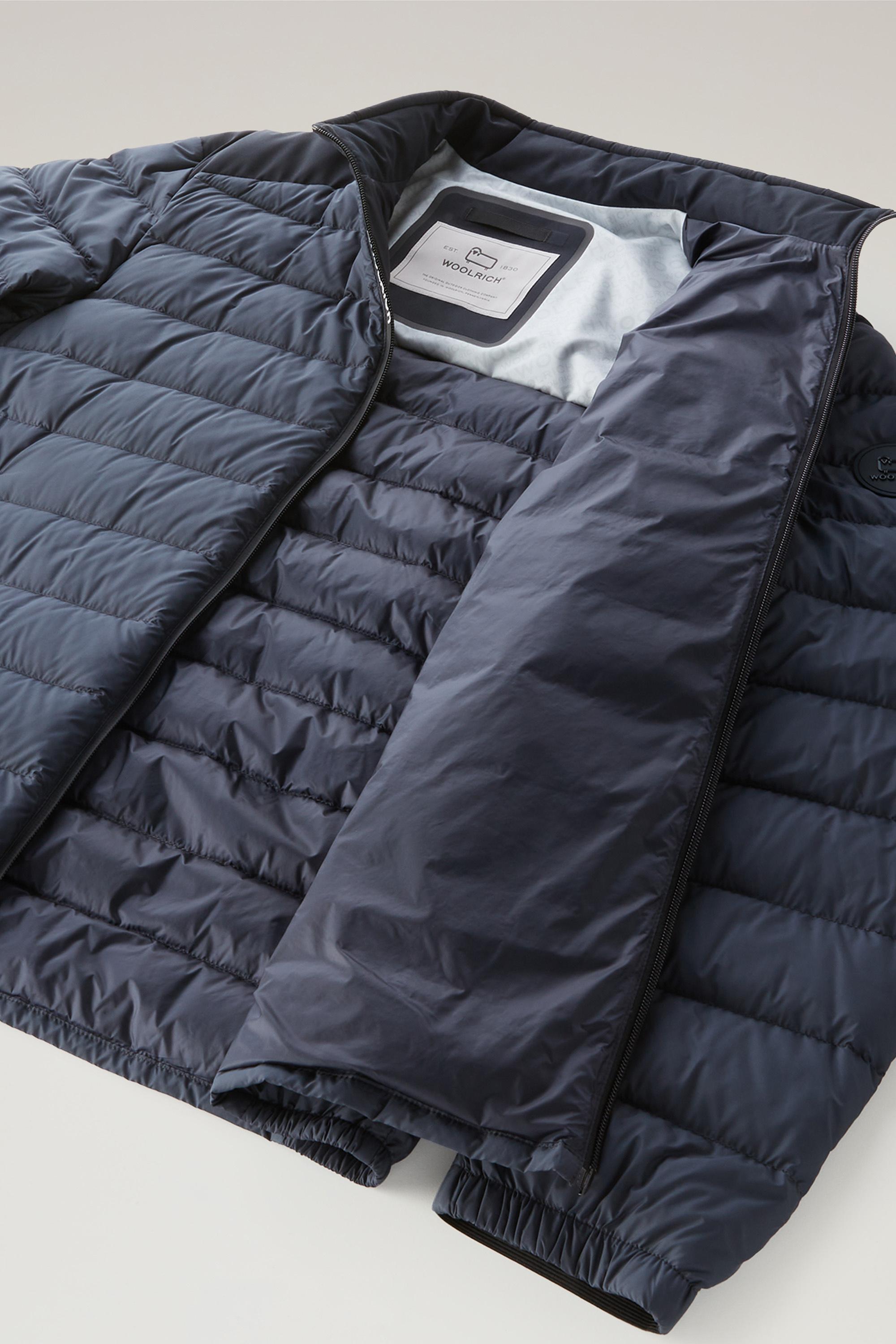 Bering Tech Lightweight Hybrid Down Jacket in Microfibre Blue photo 7 | Woolrich