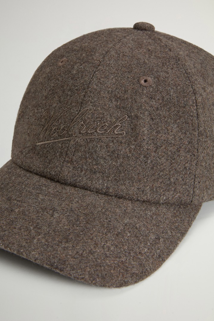 SOLID WOOL BASEBALL CAP Brown photo 4 | Woolrich