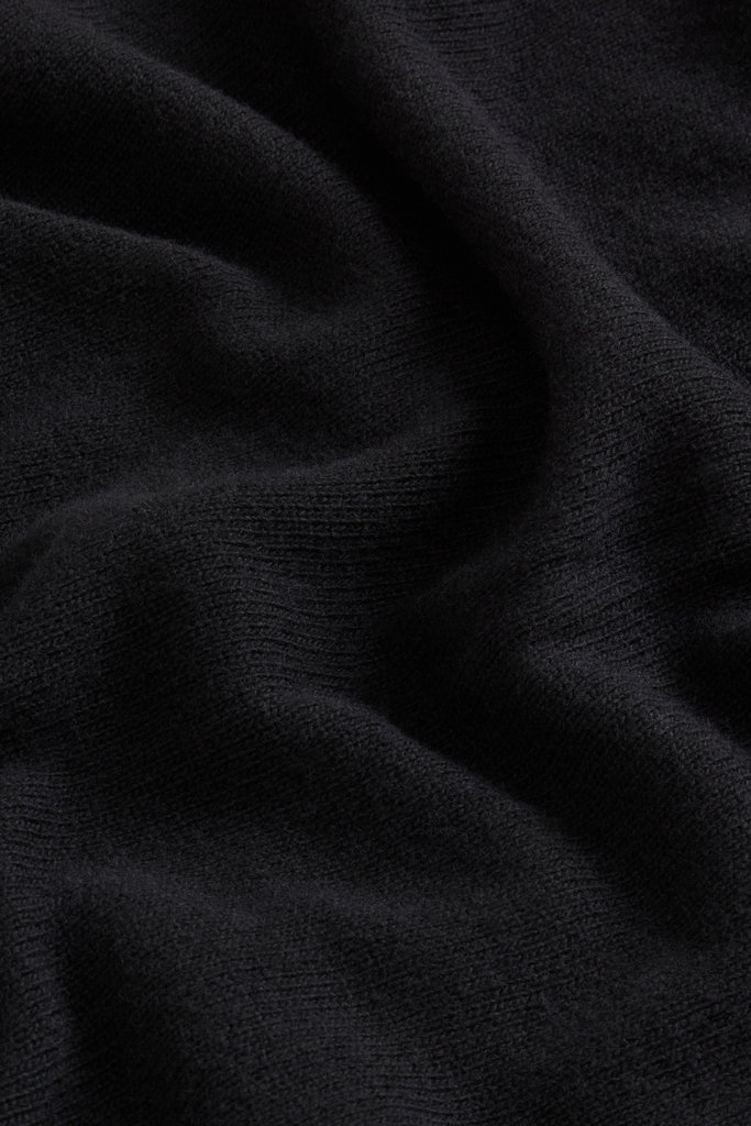 Hooded Full-Zipper Sweater in Wool and Cashmere Blend Black photo 6 | Woolrich