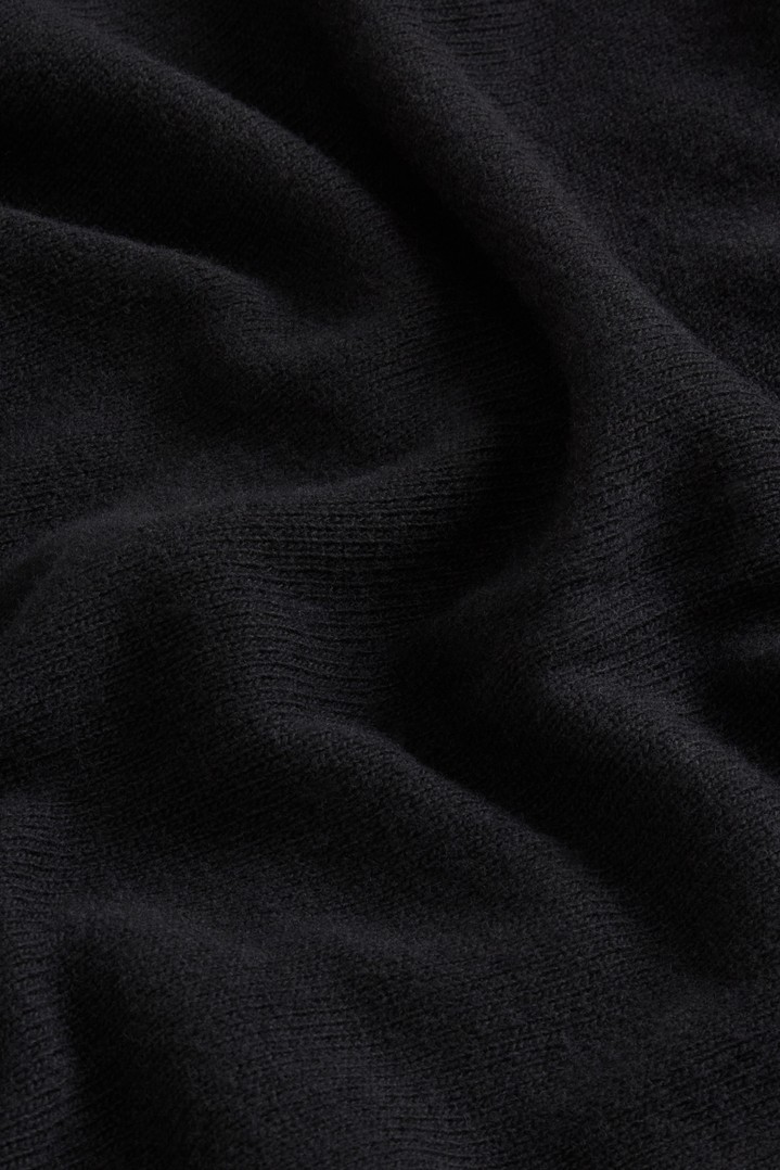 Hooded Full-Zipper Sweater in Wool and Cashmere Blend Black photo 6 | Woolrich