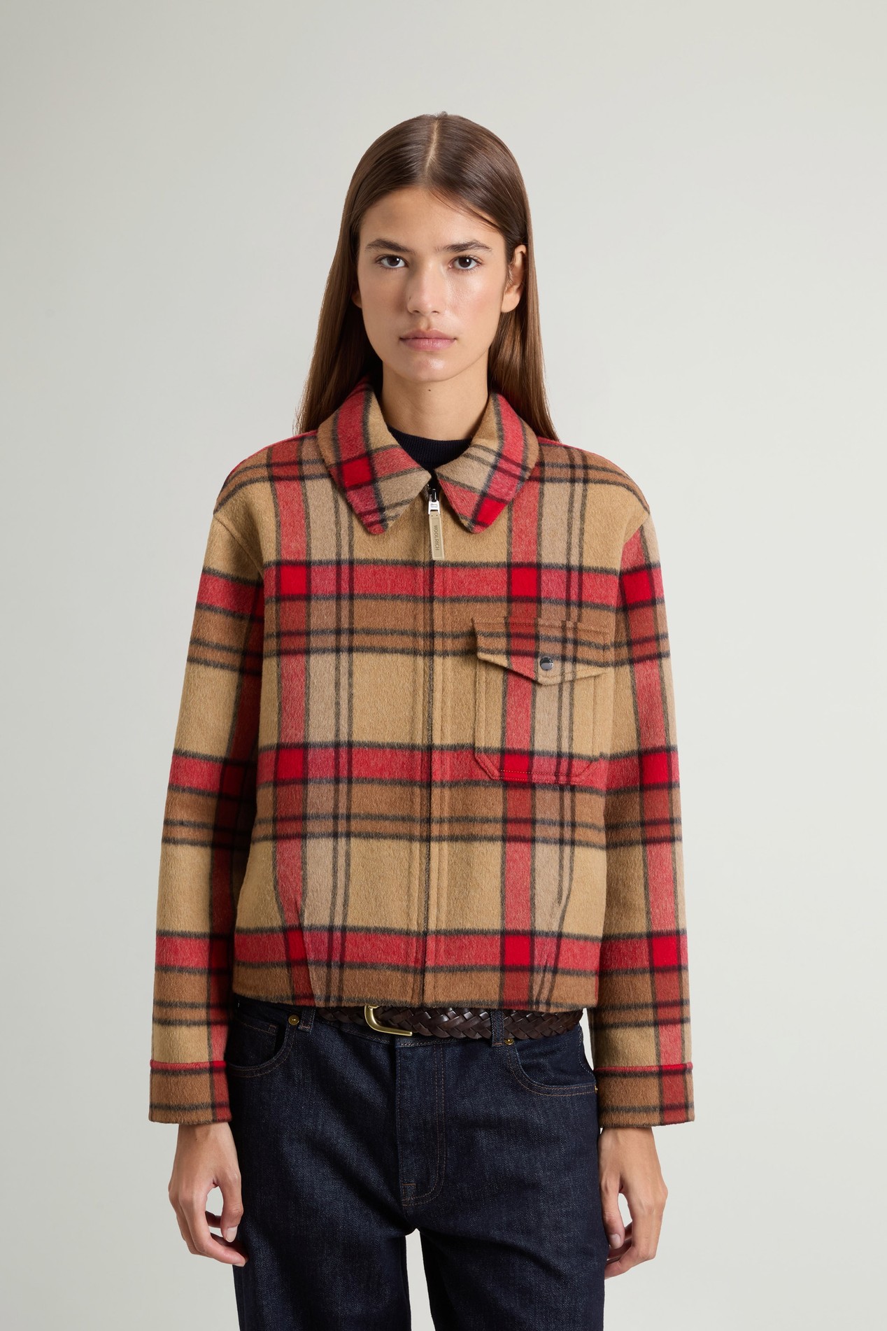 Jacket in Double-Face Wool Blend Red photo 1 | Woolrich
