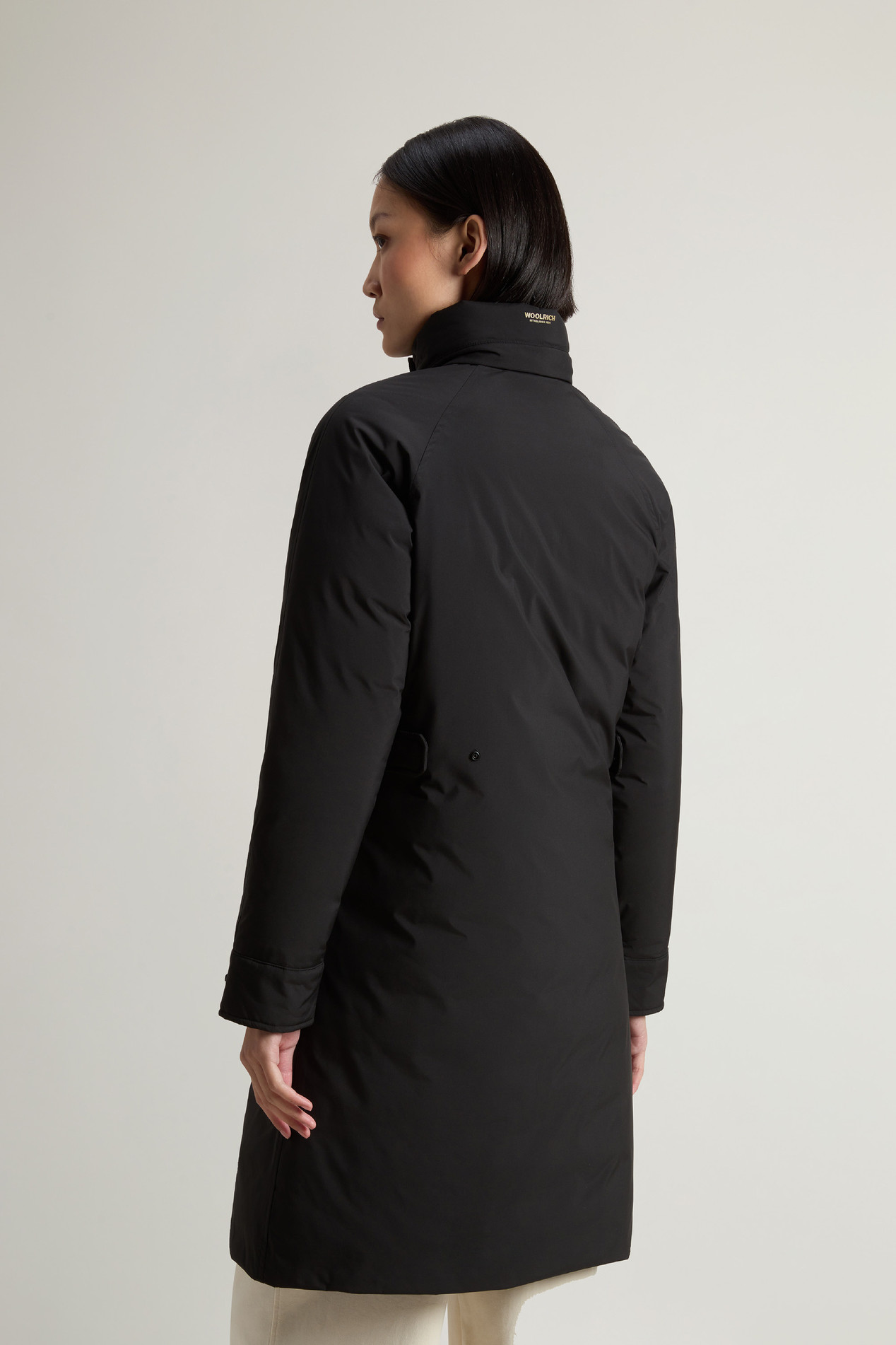 Long Cloud Jacket with Foldaway Hood Black photo 3 | Woolrich