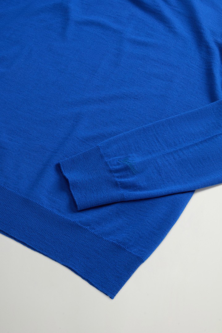 Maglione girocollo in pura lana vergine Merino Blu photo 6 | Woolrich